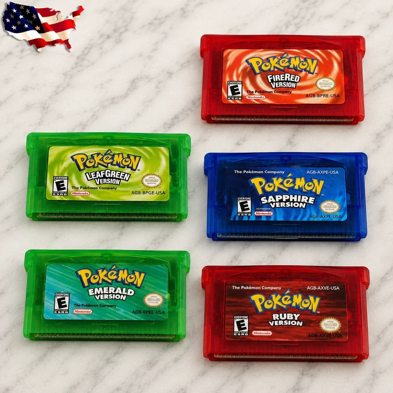 For Gameboy Advance GBA : Emerald, Sapphire, Ruby, LeafGreen, FireRed : Version
