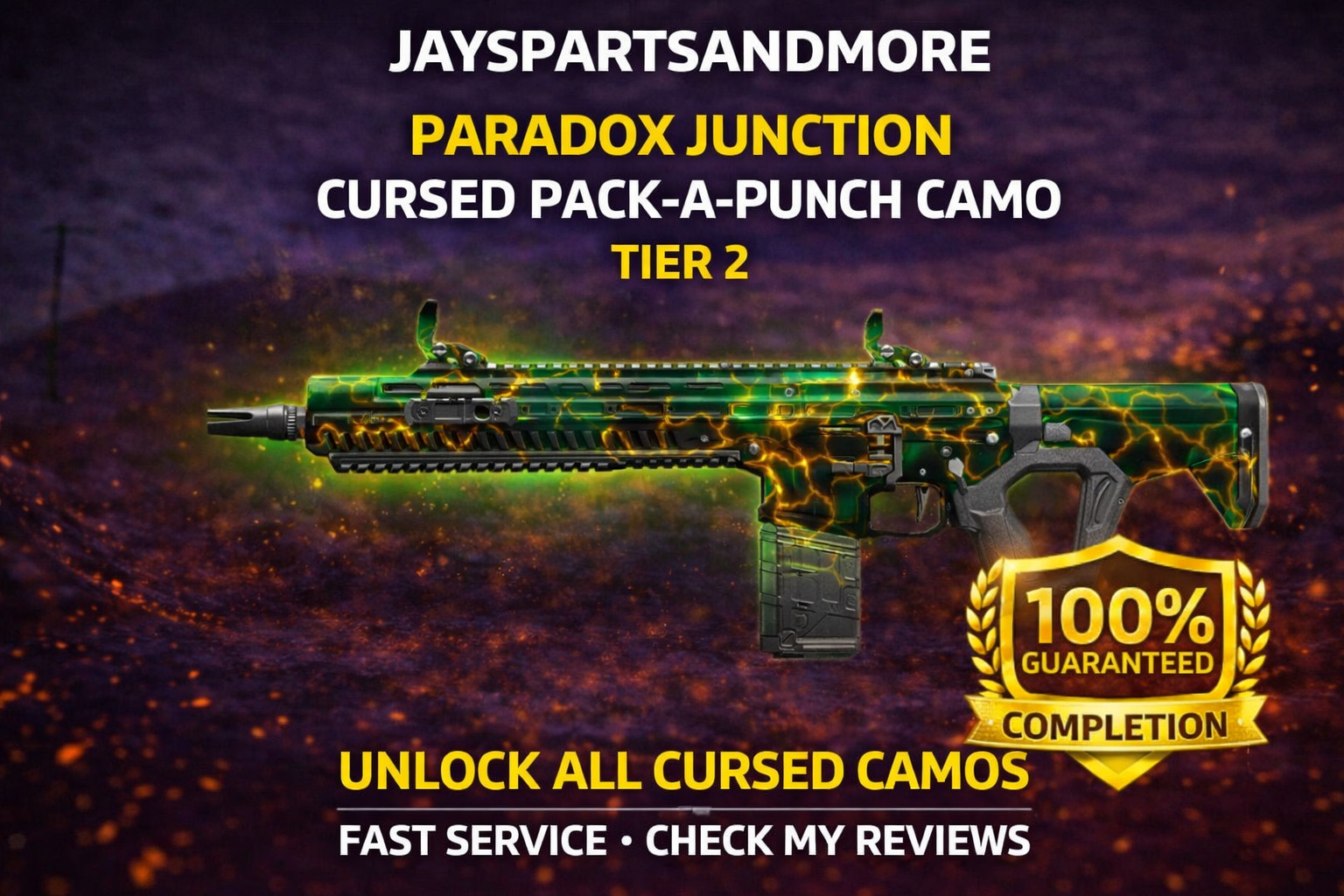 Paradox Junction Tier 2 Cursed Pack a Punch Camo FAST Black Ops 7 BO7 Zombies