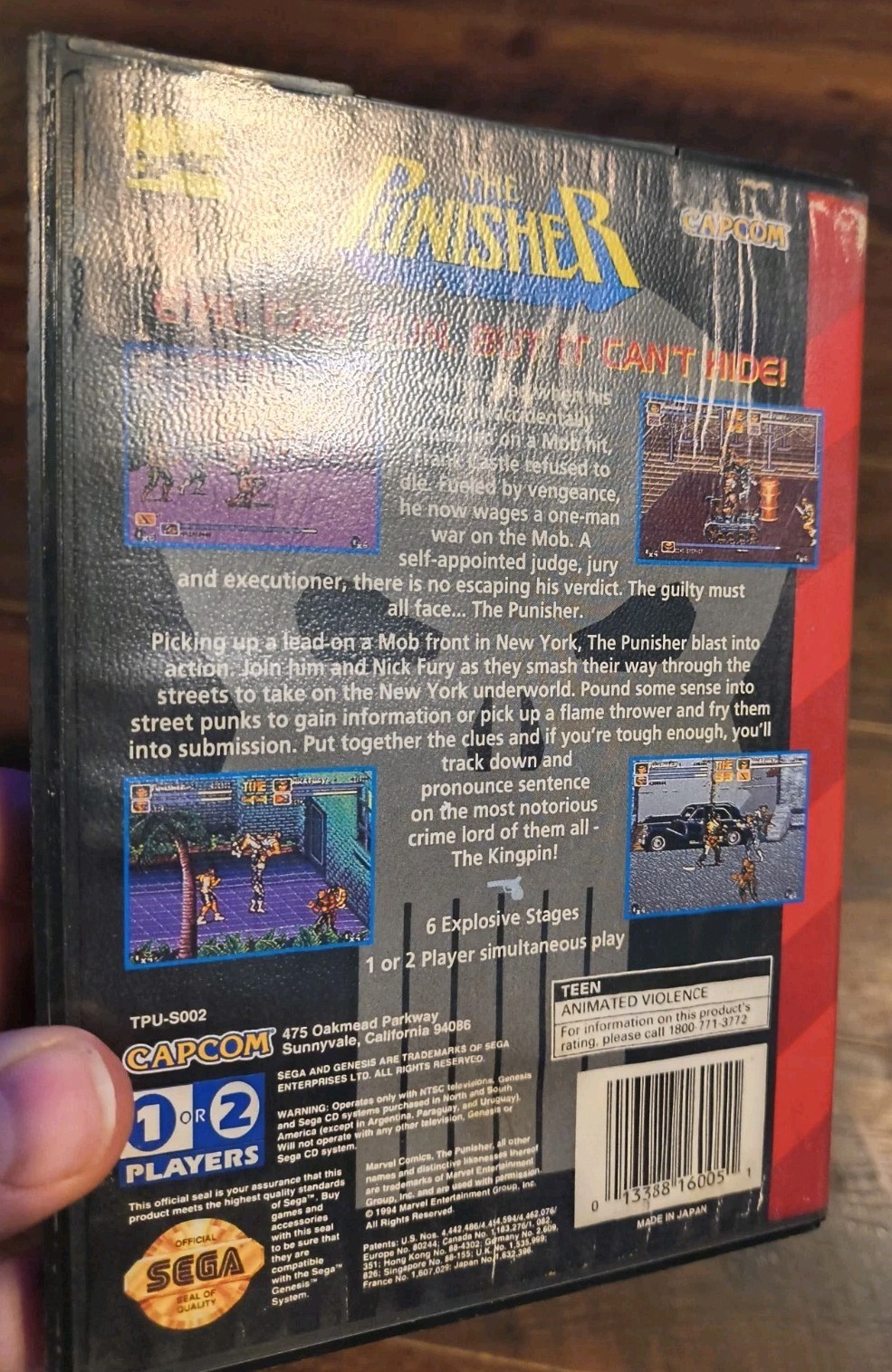 Punisher (Sega Genesis, 1994) Authentic With Box / Cartridge / Manual