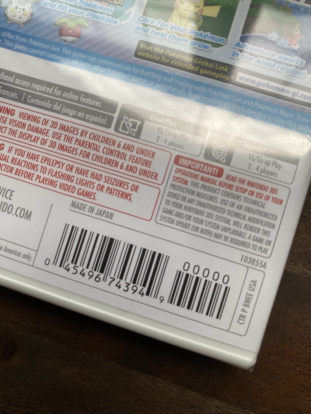 Pokémon Moon (Nintendo 3DS, 2016)