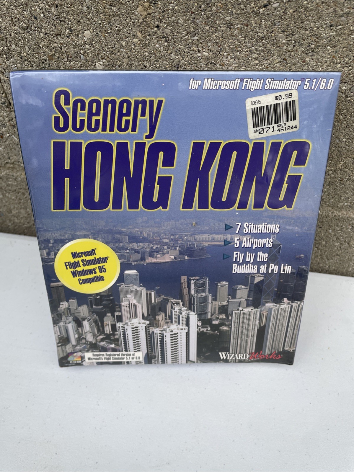 SCENERY HONG KONG – 1996 FS Add-On PC CD-ROM Windows 95 Flight Simulator 5.1/6.0