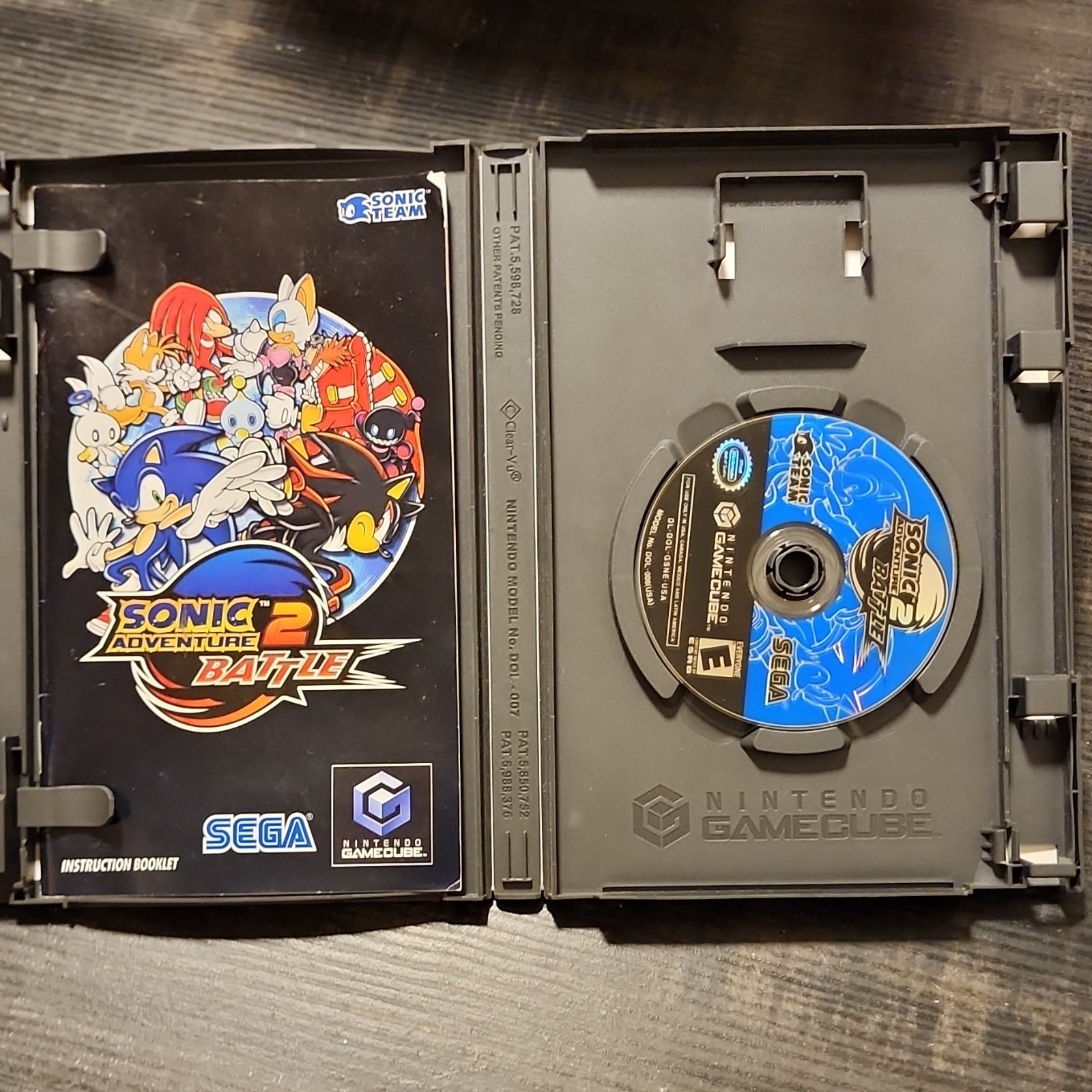 SEGA Sonic Adventure 2 Battle Nintendo GameCube 2001 NTSC-U/C E Manual