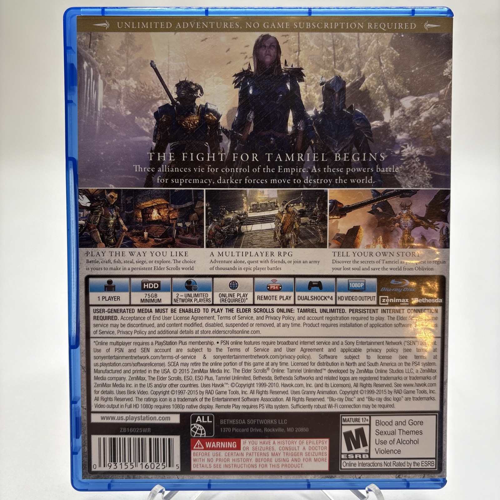 The Elder Scrolls Online Tamriel Unlimited (PlayStation 4, PS4) Digital Game