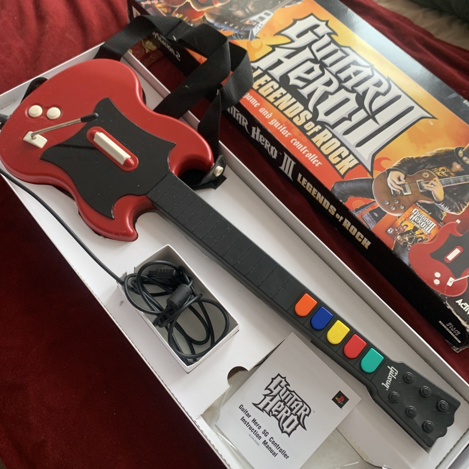 Guitar Hero RedOctane Gibson SG Wired Controller PS2 PlayStation 2 Tested Sony