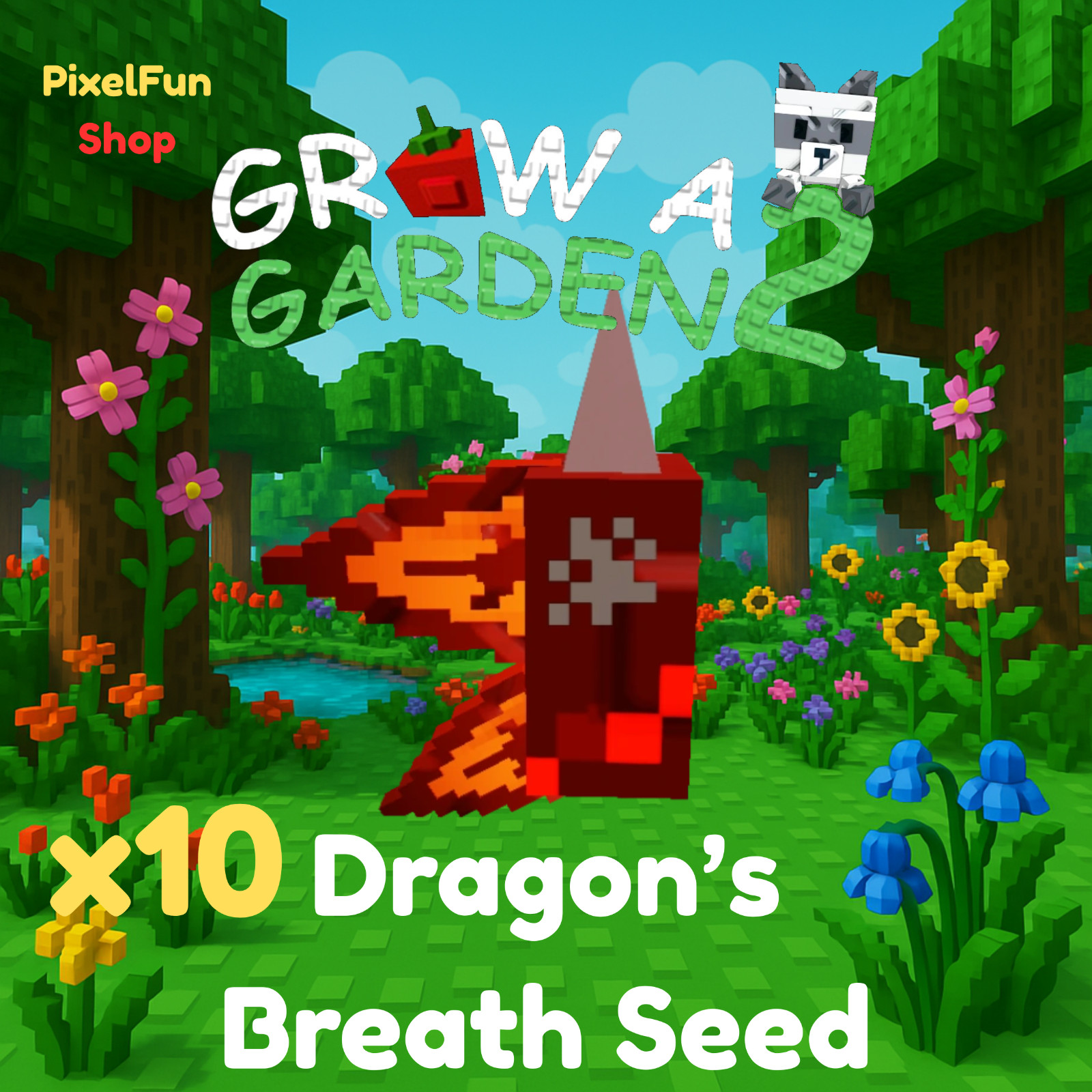 x10 Dragon’s Breath Seed – 🪴Grow A Garden 2 🪴 (GAG2) Roblox | FAST DELIVERY