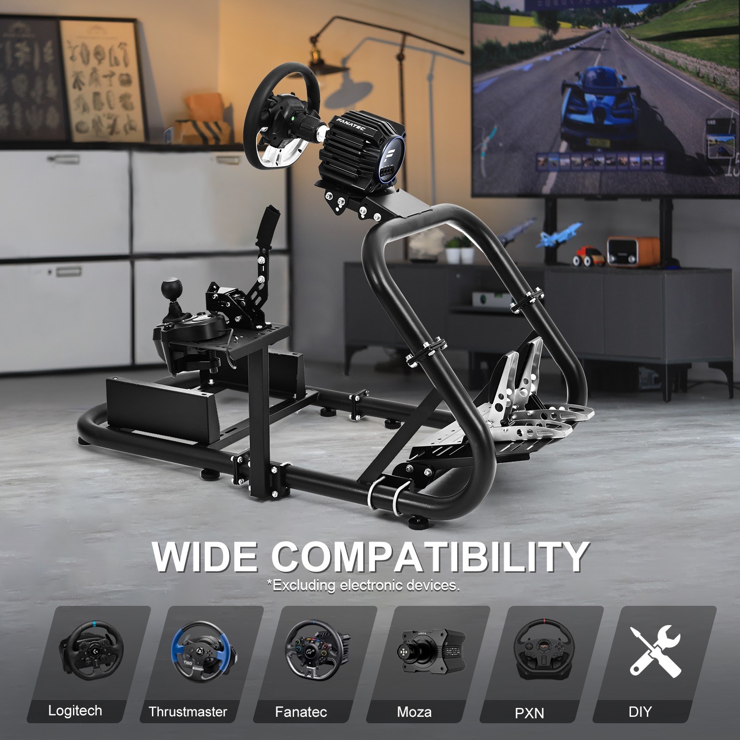 Marada Racing Sim Cockpit Wheel Stand Stable Fit Logitech G29 G920Thrustmaster