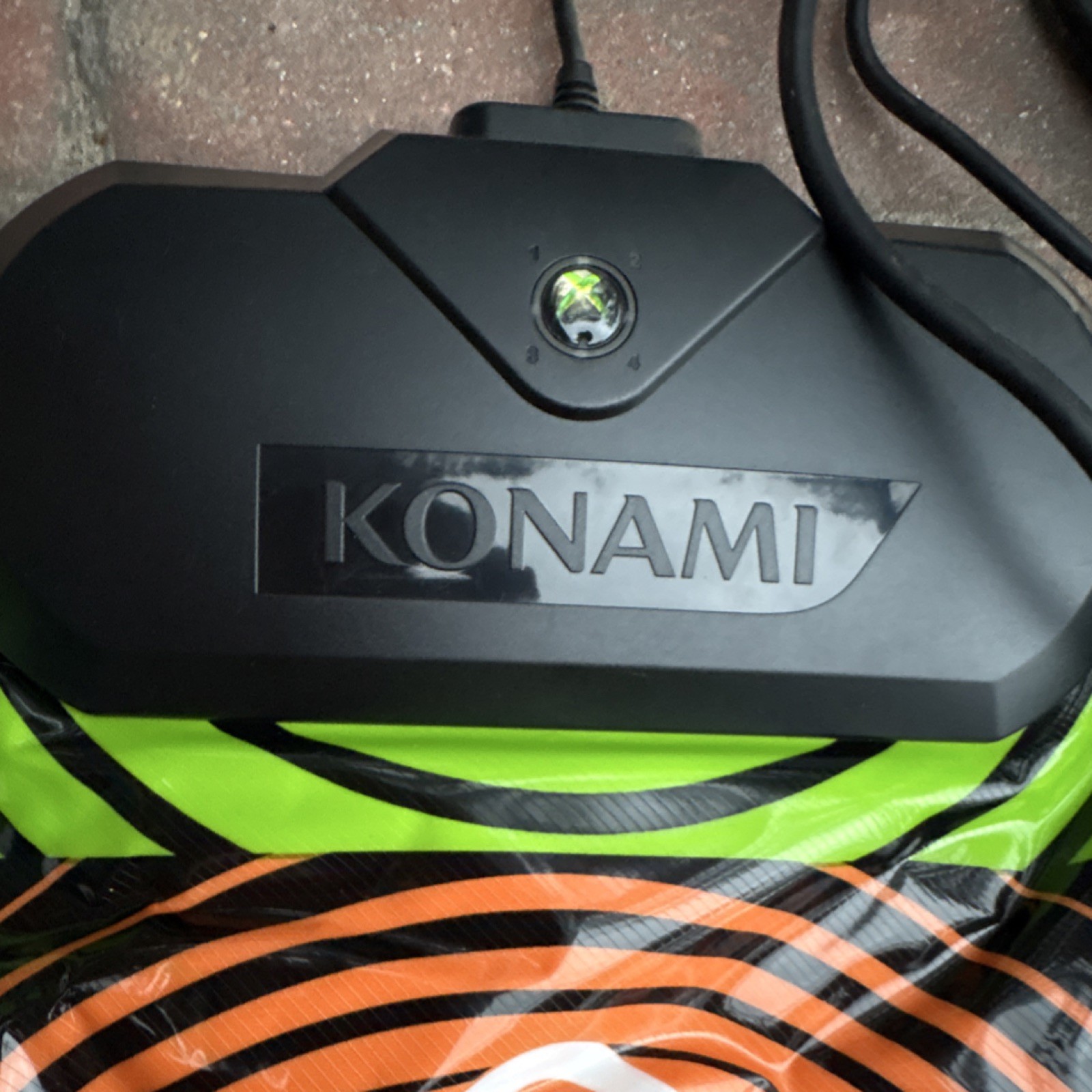 Konami Wired Dance Pad Controller White Orange Green Black Plastic