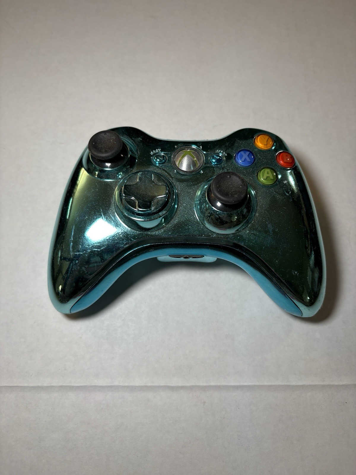 Official Microsoft Xbox 360 Light Blue Controller Unofficial Re Shell
