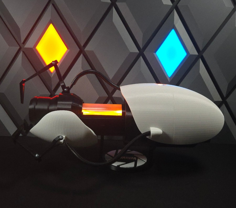3D Printed Portal Gun Replica Full Size Cosplay Prop