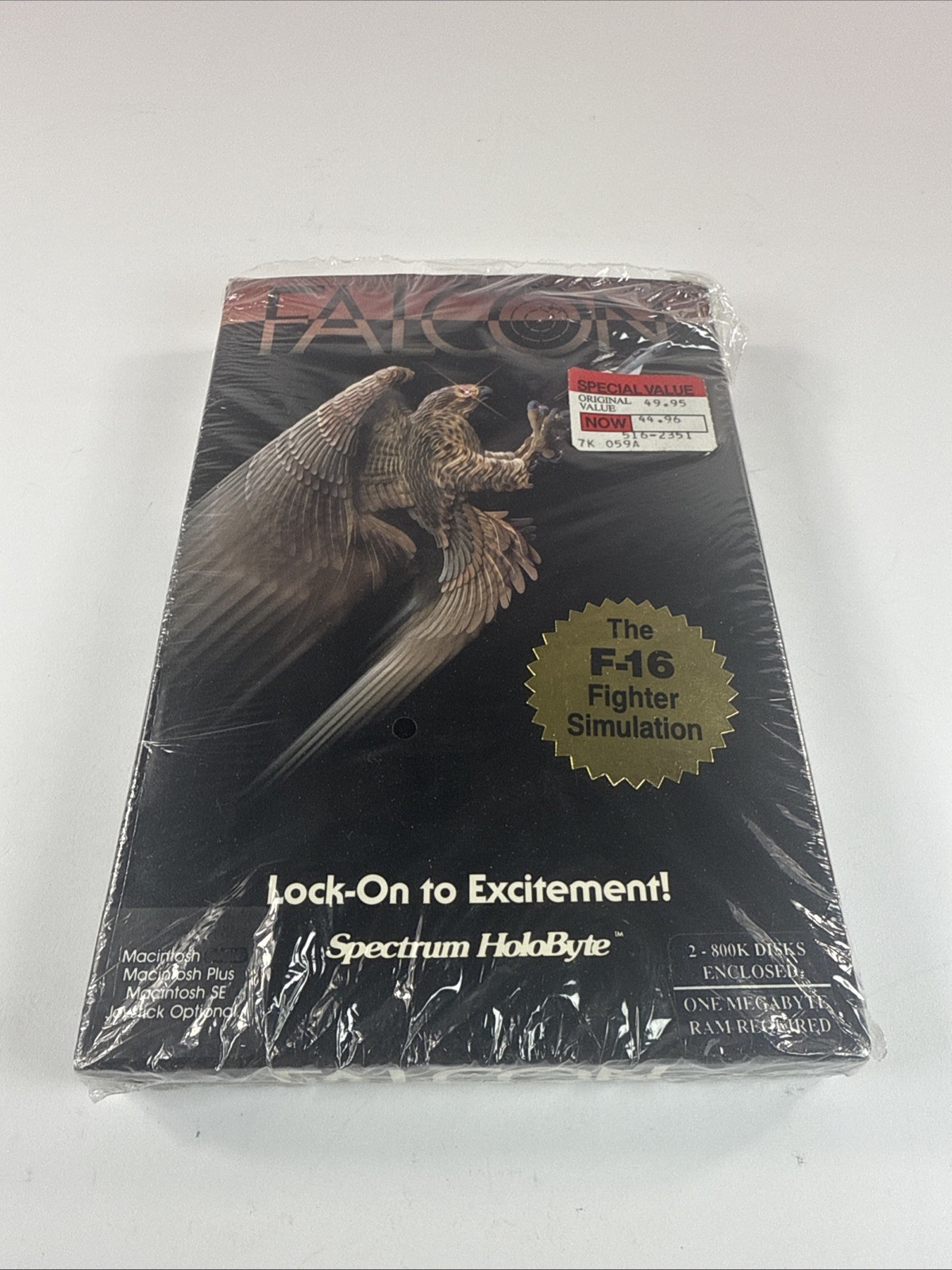 Falcon Flight Simulator Big Box Macintosh CIB By Spectrum Holobyte MINT COND