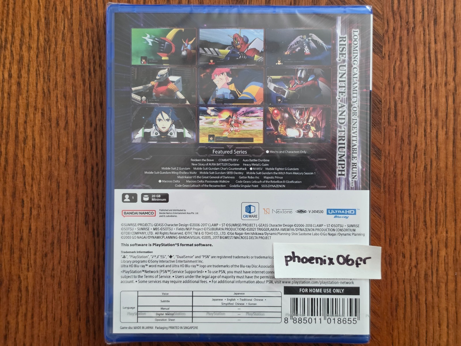 Brand New! Super Robot Wars Y Asia Import ADV (Sony PlayStation 5 PS5) Sealed