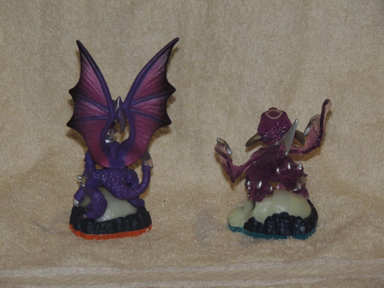 2 Skylanders Figures Swap Phantom Cynder (Blue Base) and Orange Base Cynder