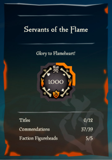 Sea of thieves Boost 0-1000 lvl PVP Servants of the Flame | Custom Order