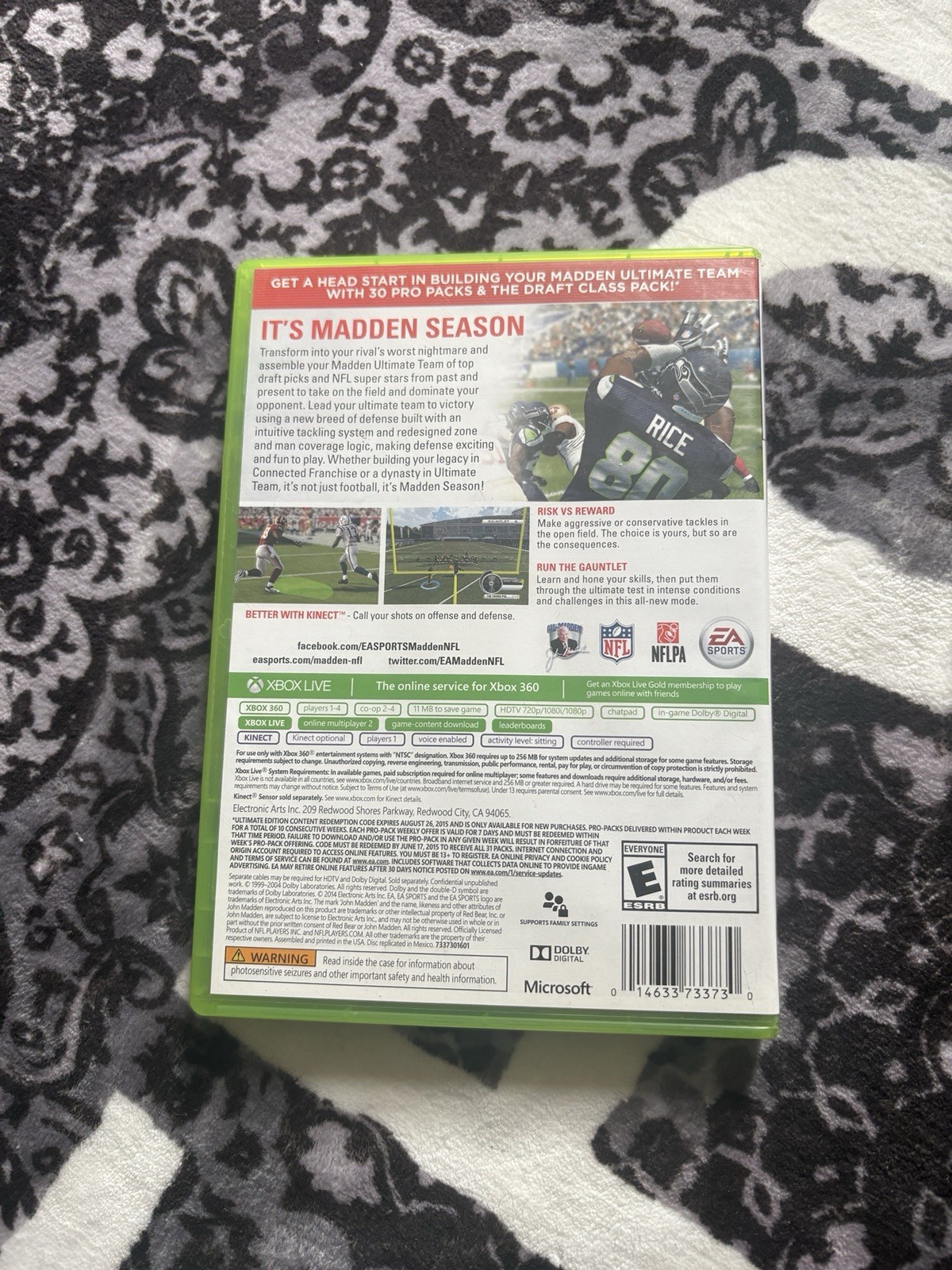 EA Sports Madden NFL 15 Ultimate Edition Better With Kinect Xbox 360
