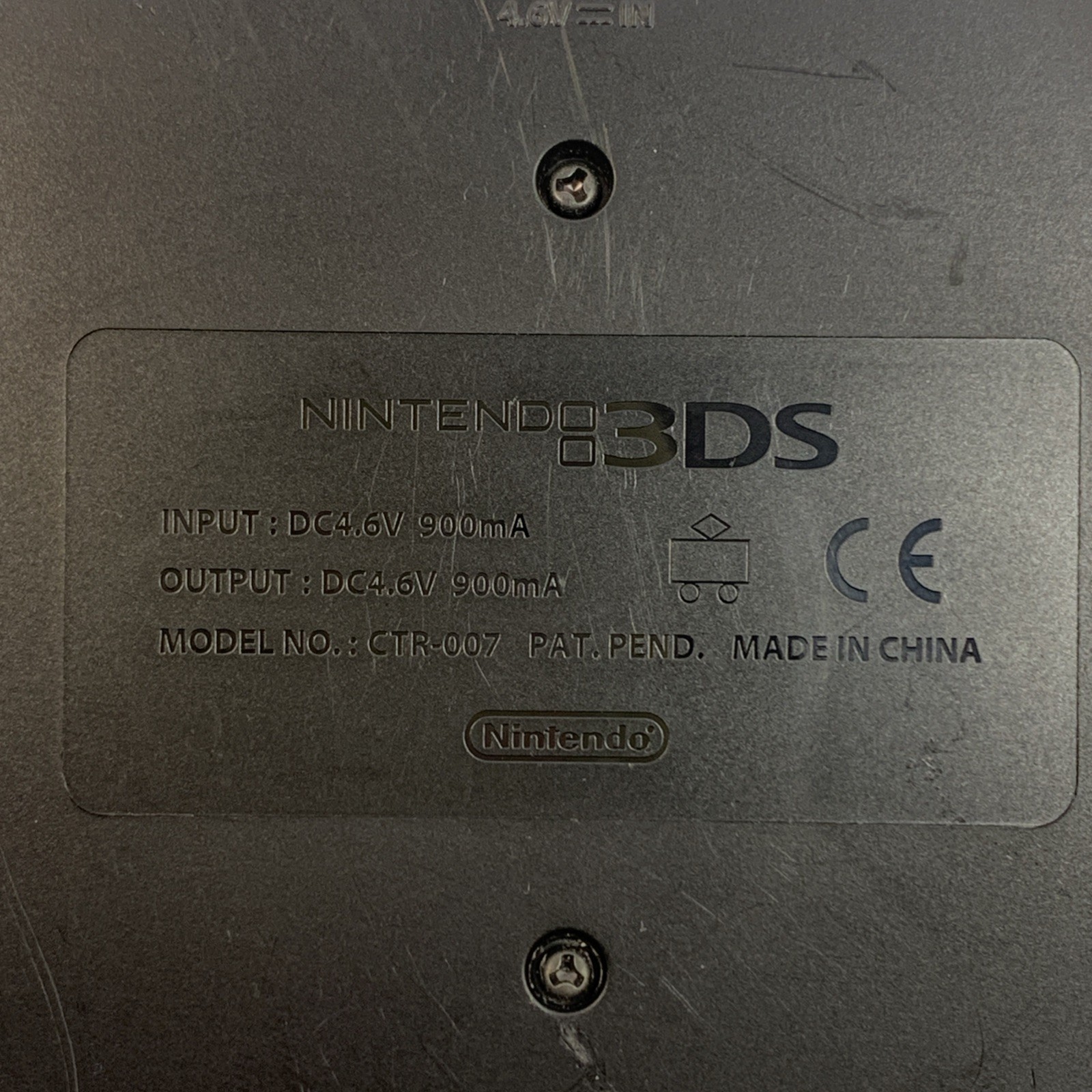 OEM Official Nintendo 3DS Battery Charging Dock Cradle Base Black CTR-007 Tested