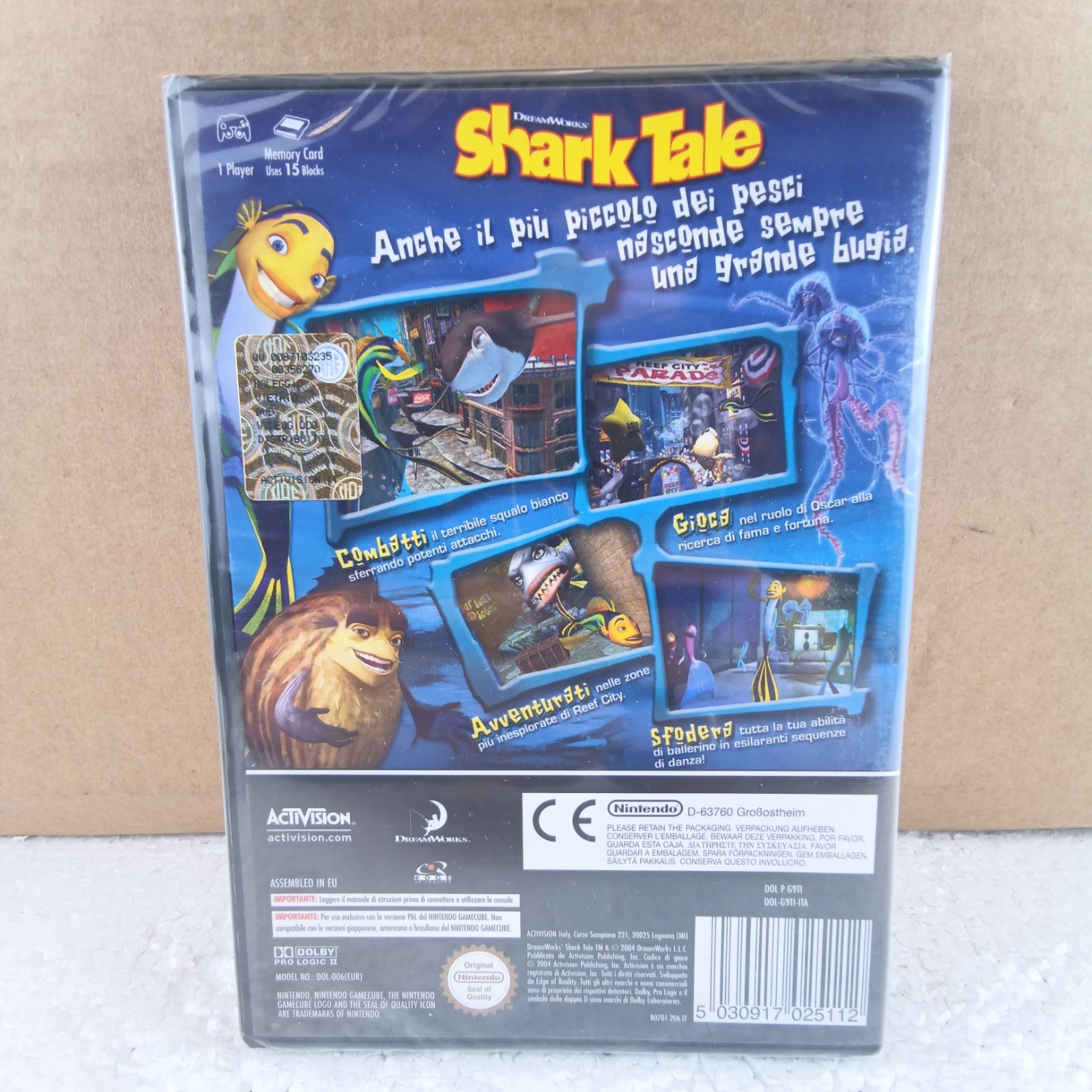 Nintendo GameCube Shark Tale PAL Italy Factory Sealed New Old Stock GC Game