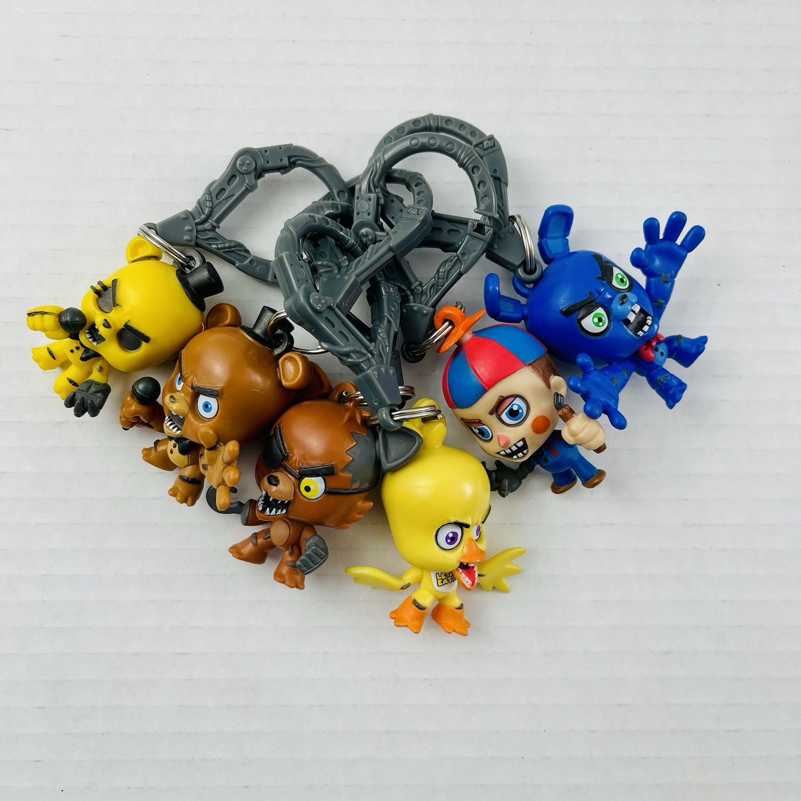 Five Nights At Freddy’s FNAF Keychain Backpack Hanger Lot of 6 Funko Clips