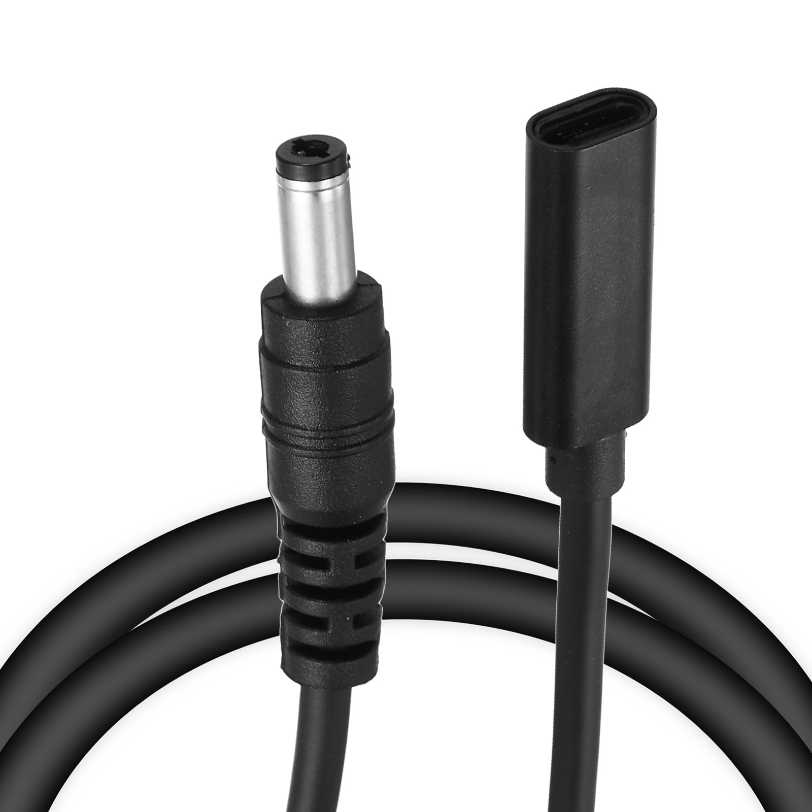 0.5FT USB C to DC PD Power Fast Charging Cable, 5.5mmx2.1mm 65W/18V-20V(Black)