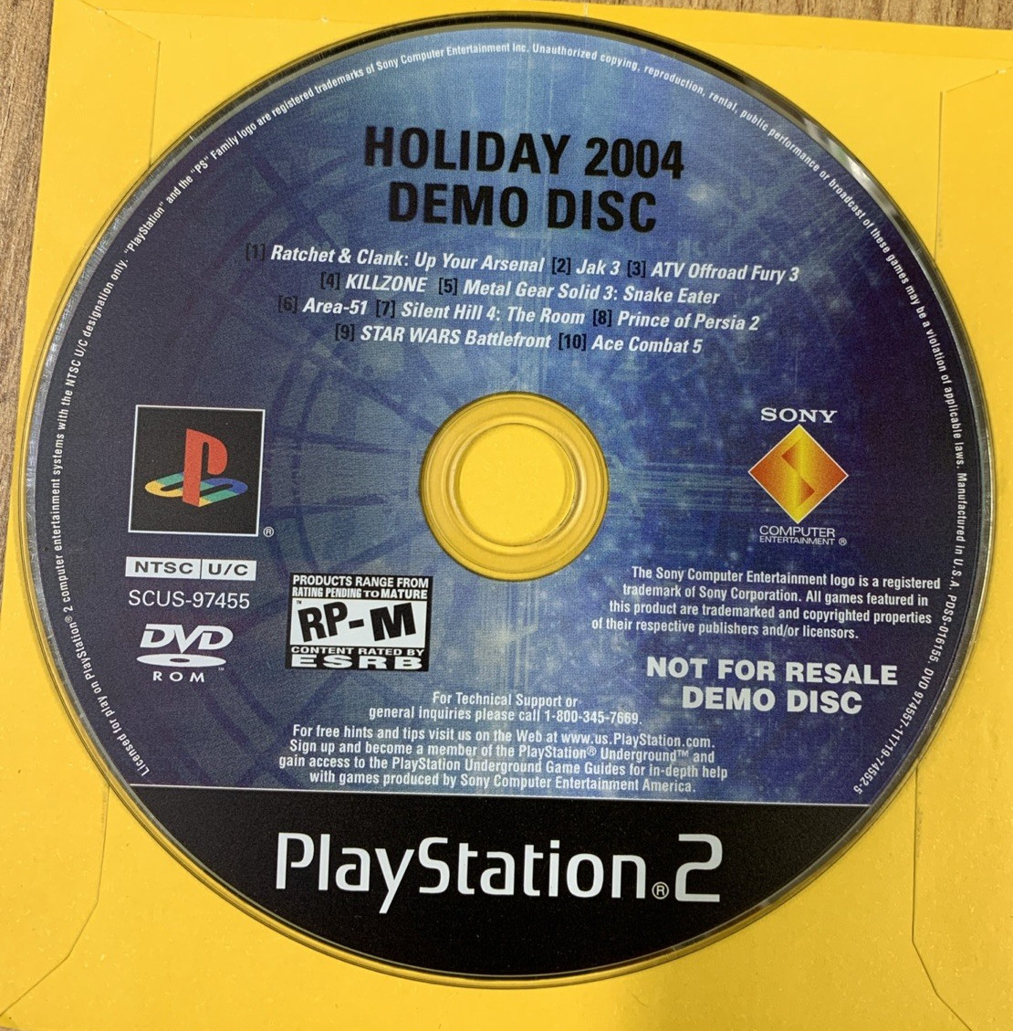 Holiday 2004 Demo Disc (Sony PlayStation 2, PS2) DISC ONLY tested RP – M