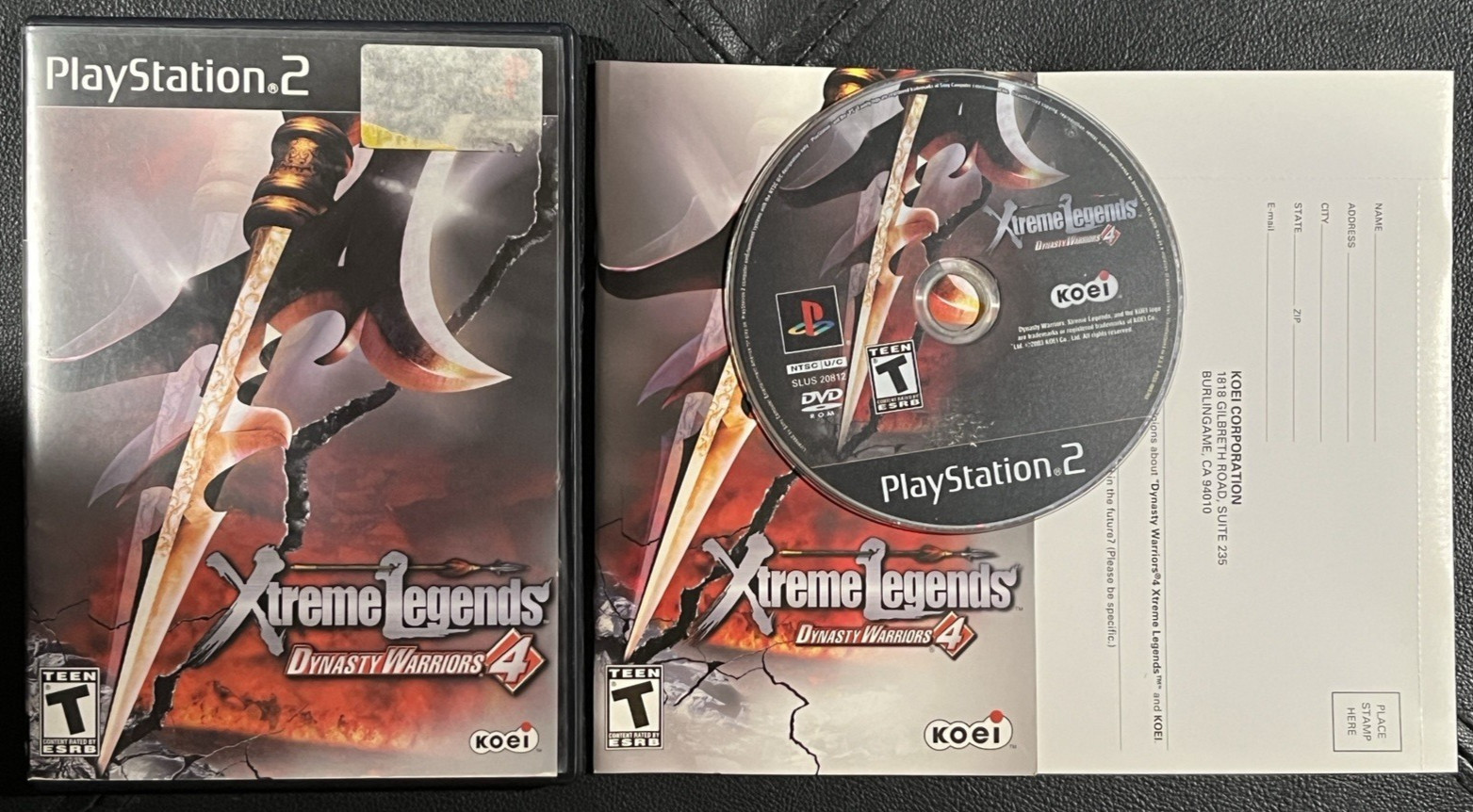 Dynasty Warriors 4 Xtreme Legends Sony PS2 2003 Complete with Reg. Card Tested!