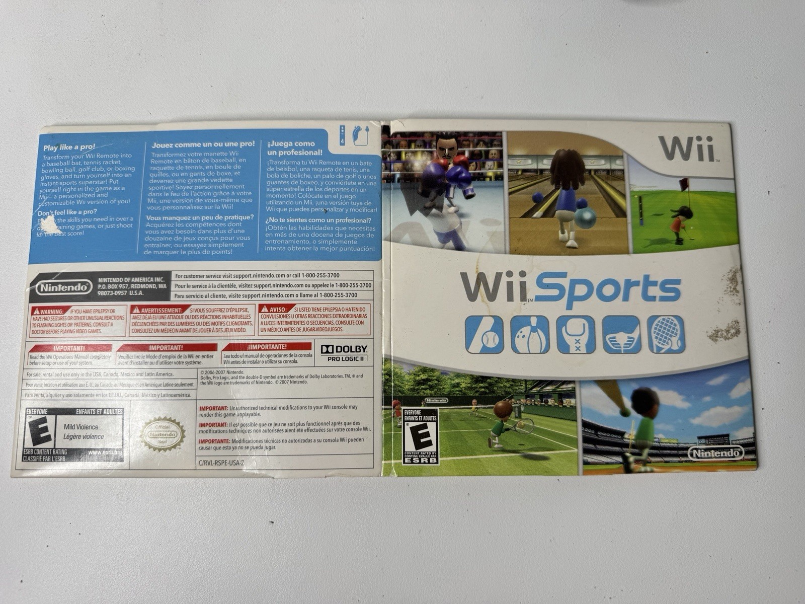 Nintendo Wii Console Bundle 4 Games 2 Remotes Motion Plus Wheel Box Tested