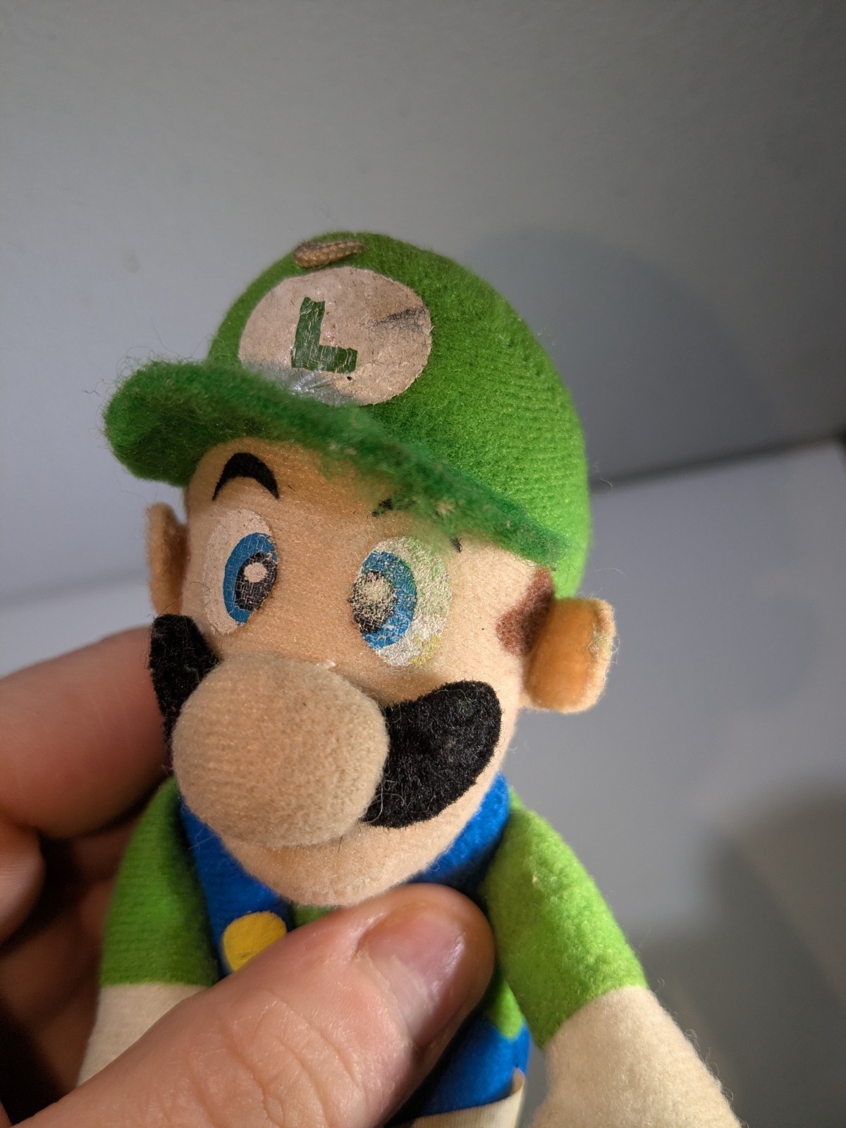 Toysite Mario Plush Keychain + Luigi BD&A Plush Both Issues Stains Dirty Wear