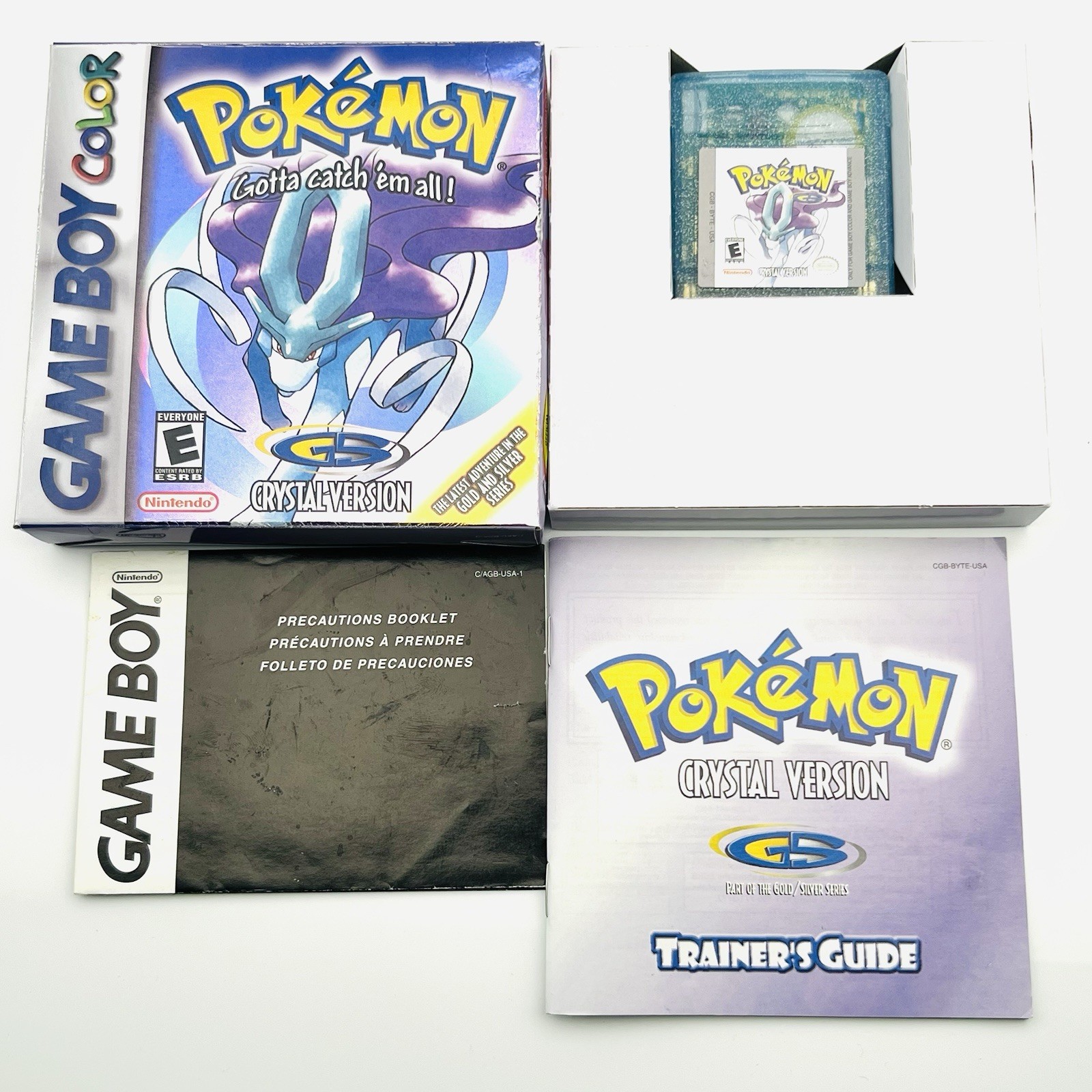 Pokemon Crystal Version (Misprint) CIB Complete in Box Game Boy Color Authentic