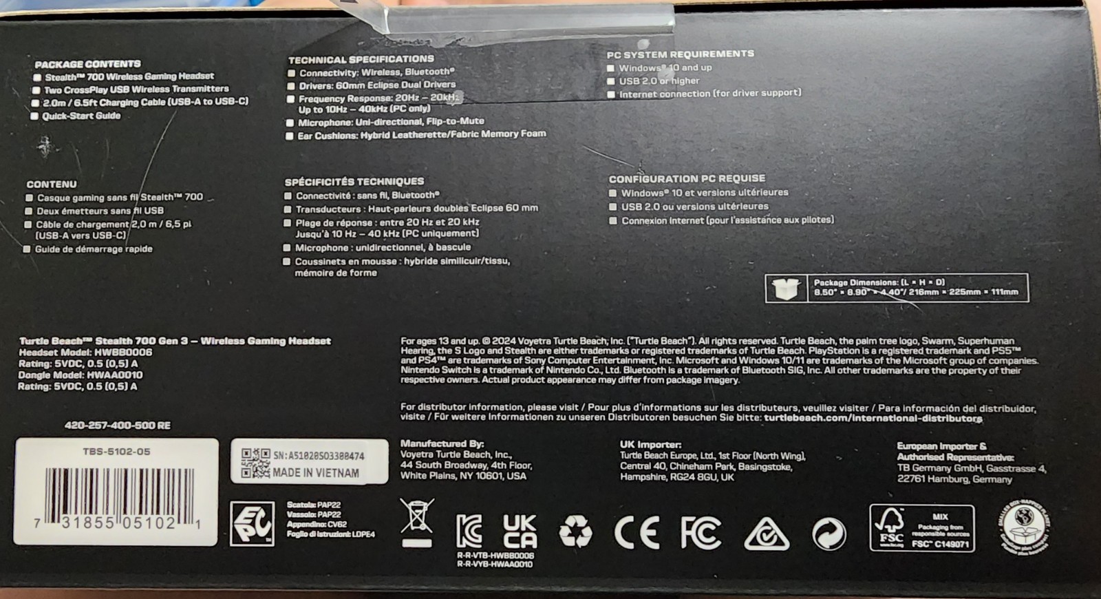 Turtle Beach Stealth 700 Gen 3 Wireless Multiplatform Amplified Gaming Headset
