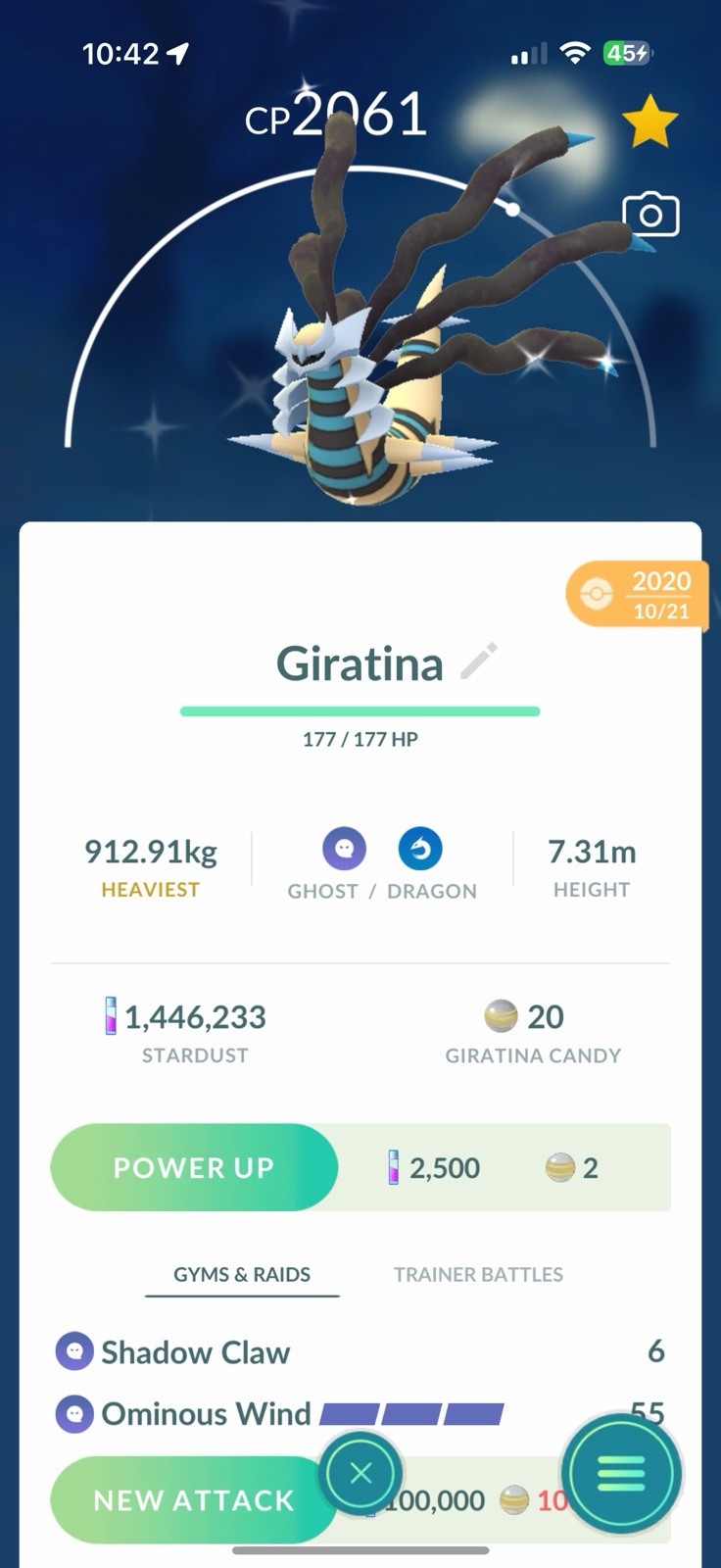 Shiny Giratina ORIGIN 2019 Guaranteed lucky