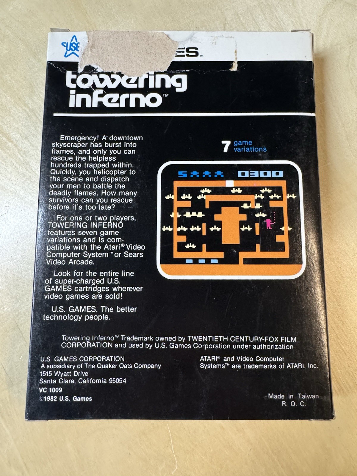 Atari 2600 Space Jockey – Towering Infernal – Sneak’n Peek – 3 Games – All CIB