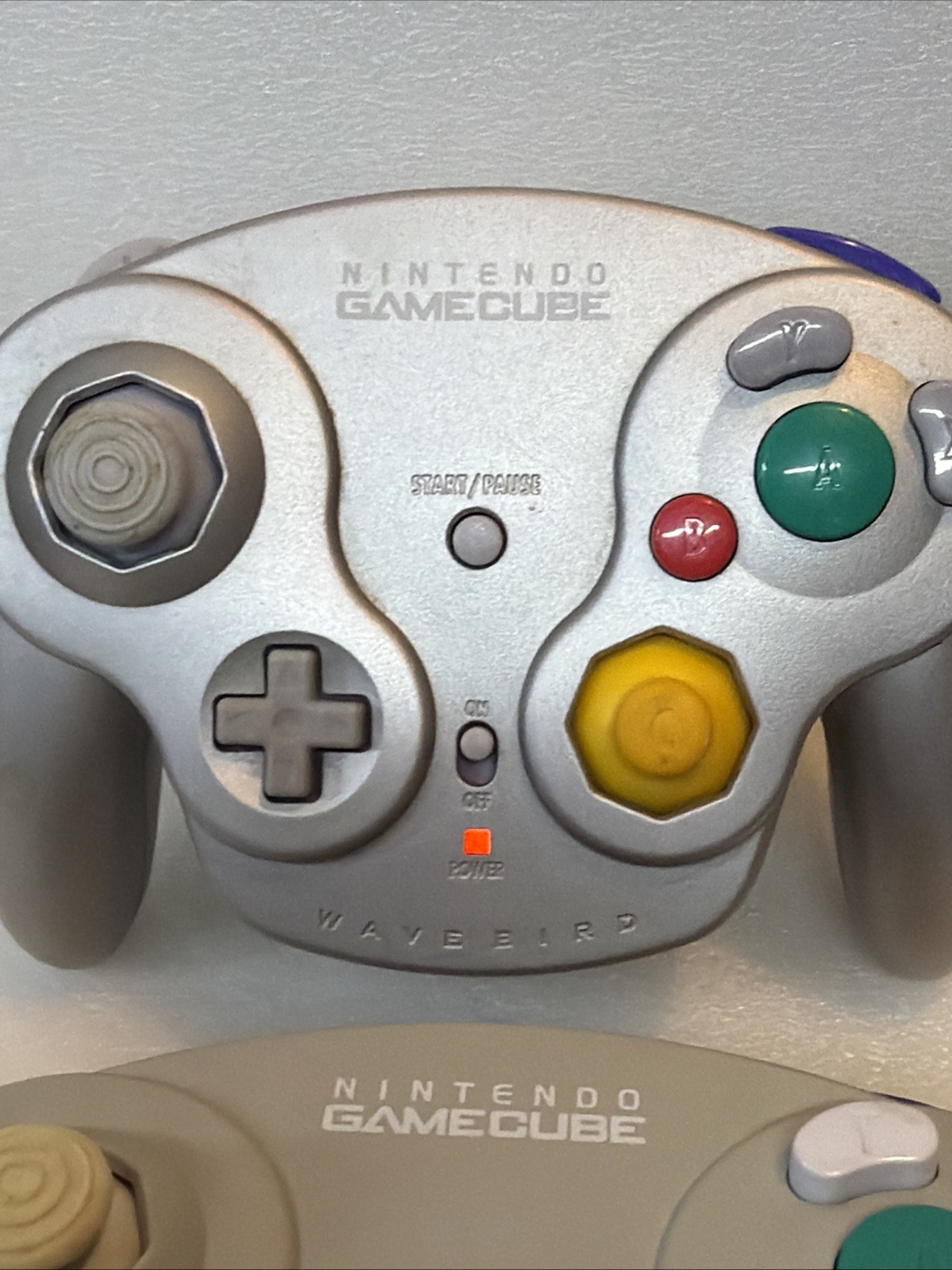 Lot Of 4 Nintendo GameCube Platinum Wavebird Controllers with Receivers UNTESTED