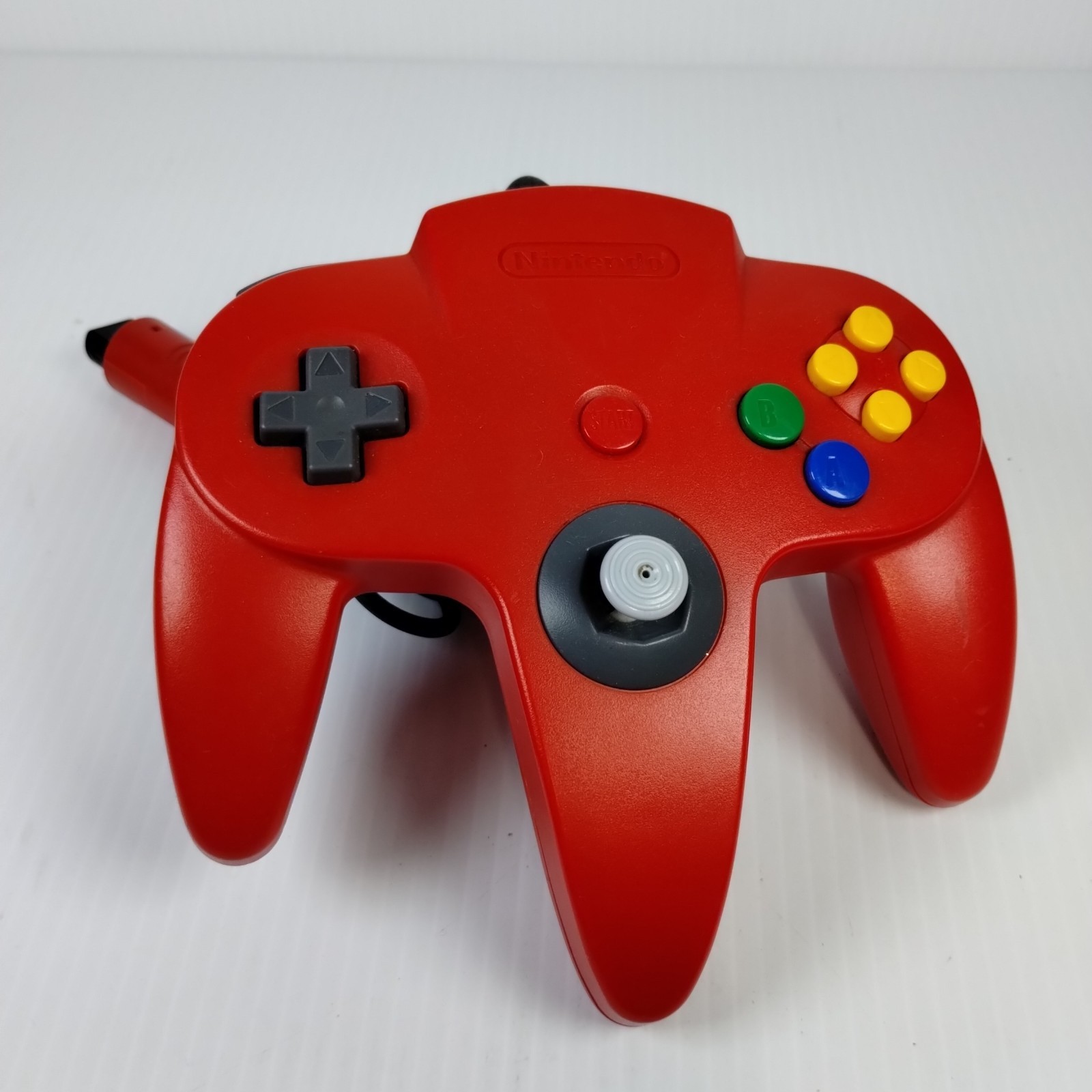 Nintendo 64 Console With Expansion Pak & Red Controller + All Cords – TESTED