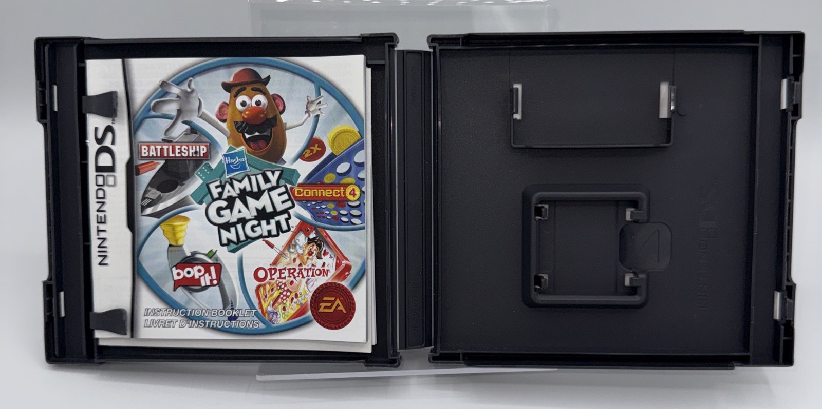 Hasbro Family Game Night (Nintendo DS, 2009) Case, Manual, Inserts Only No Game