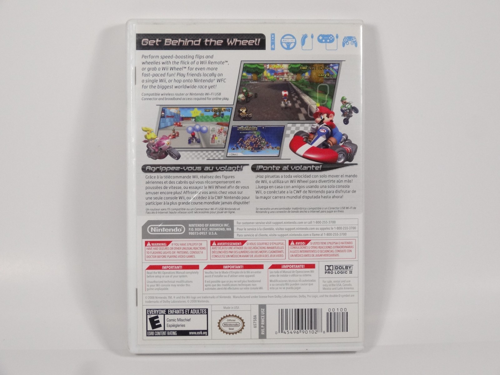 Mario Kart Wii (Nintendo Wii, 2008) Complete with Manual CIB Tested Working