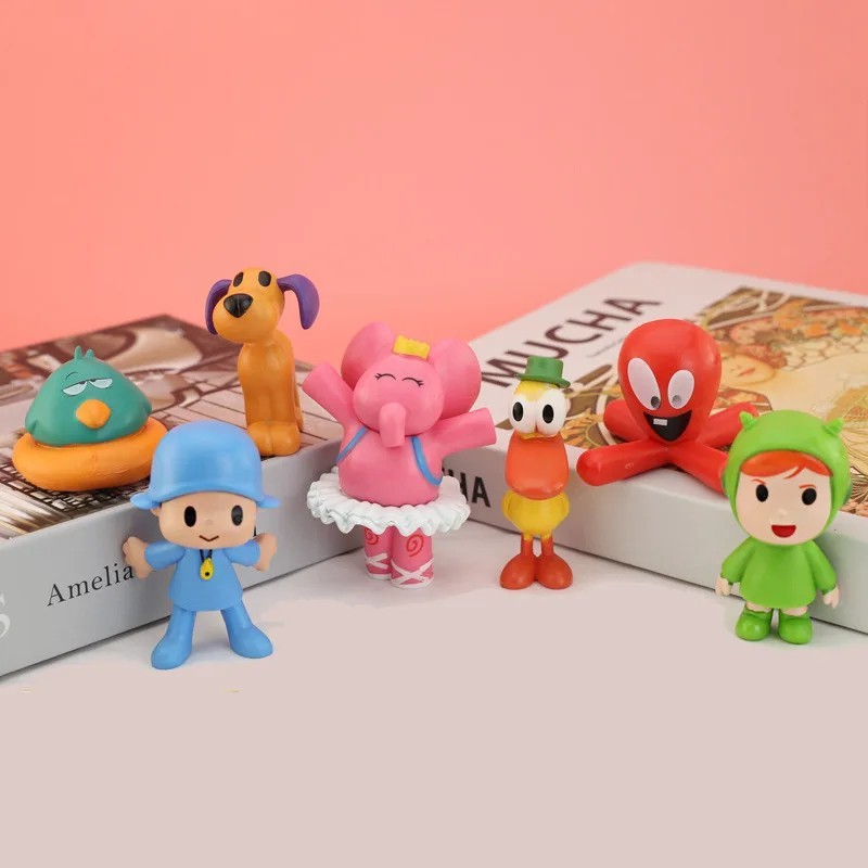 7pcs Set Pocoyo Action Figure Toy Pocoyo, Elly, Pato, Loula, Sleepy Bird