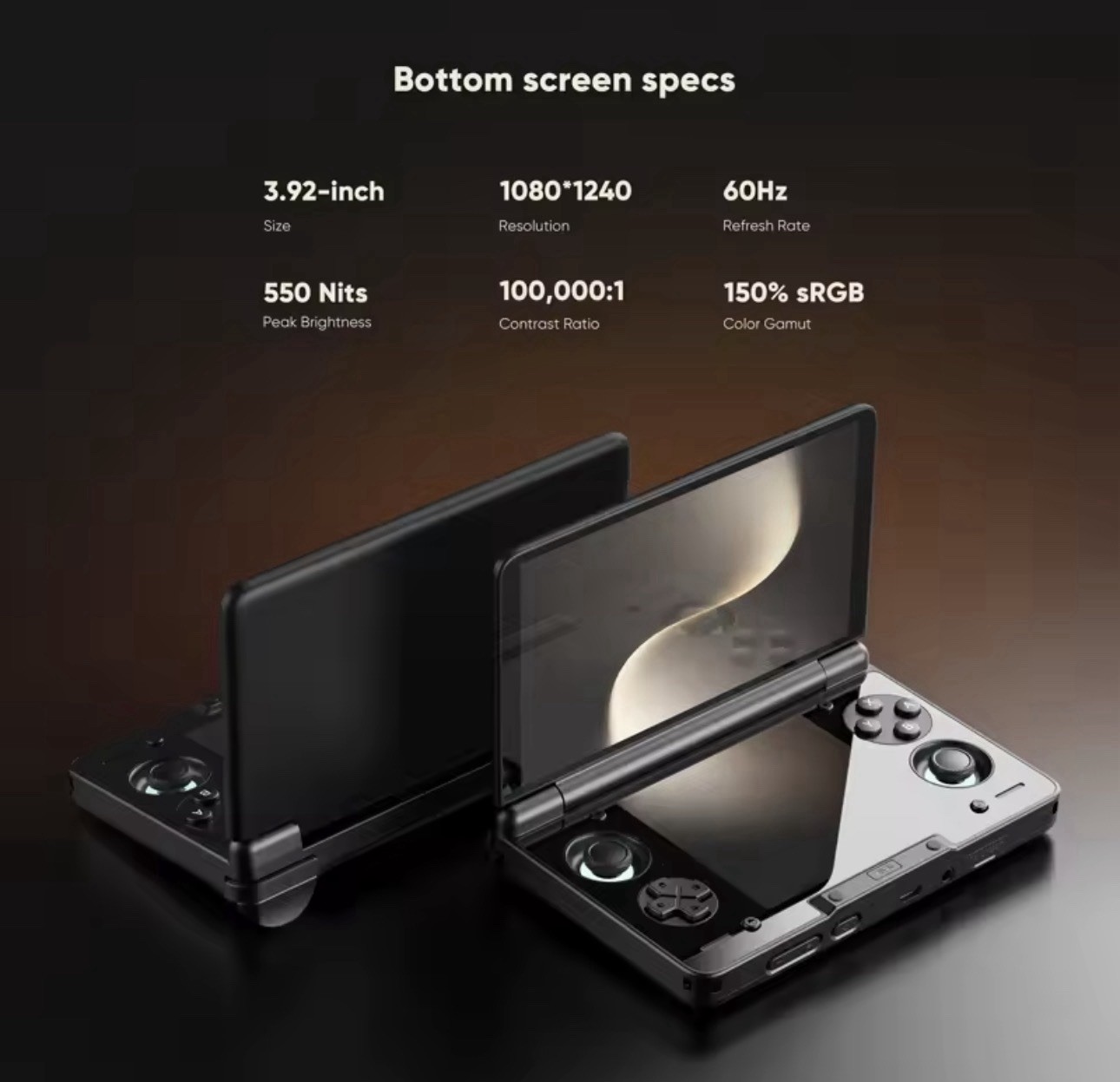 New AYN Thor 128 Android Handheld Dual Screen Clamshell 6” AMOLED 1080p Gaming