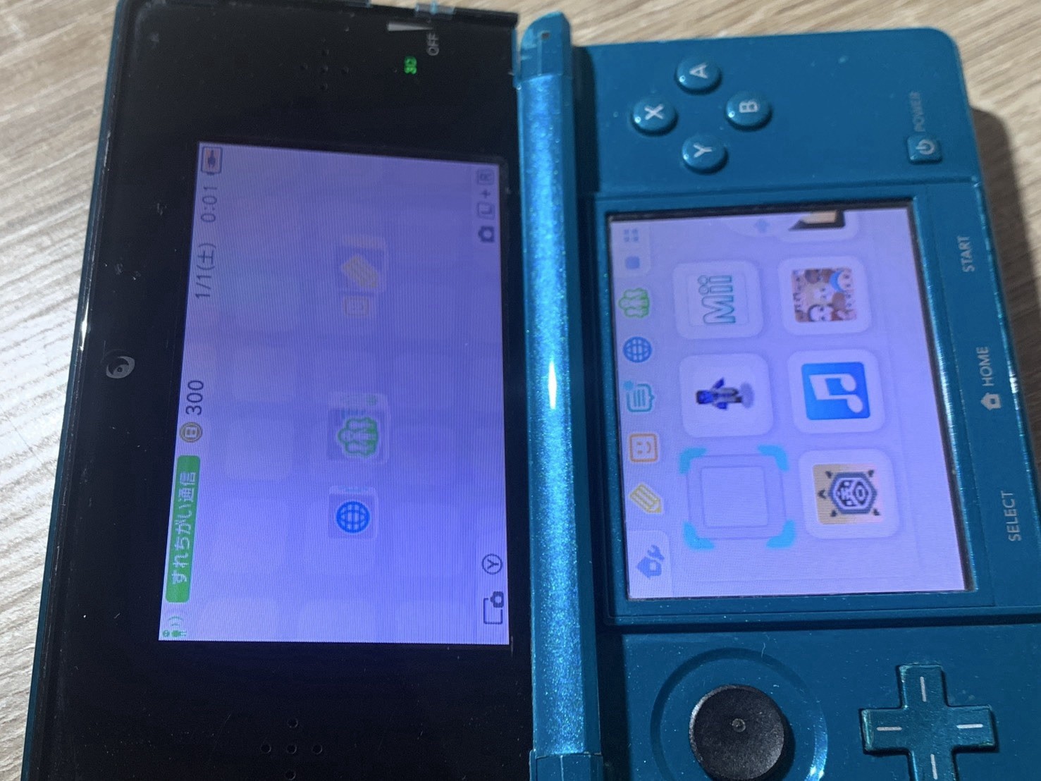 0947 Nintendo 3DS Aqua Blue Good TESTED