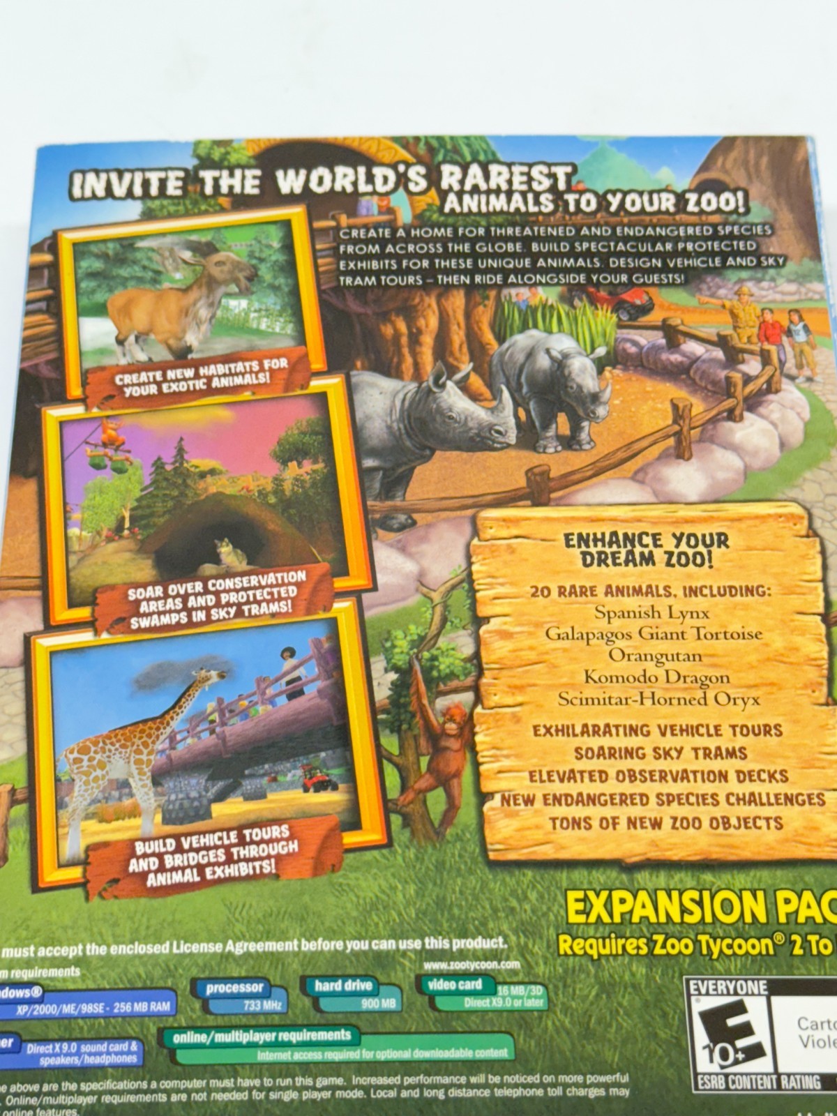 Zoo Tycoon 2 Endangered Species Expansion Pack PC CD-ROM 2005 New Sealed