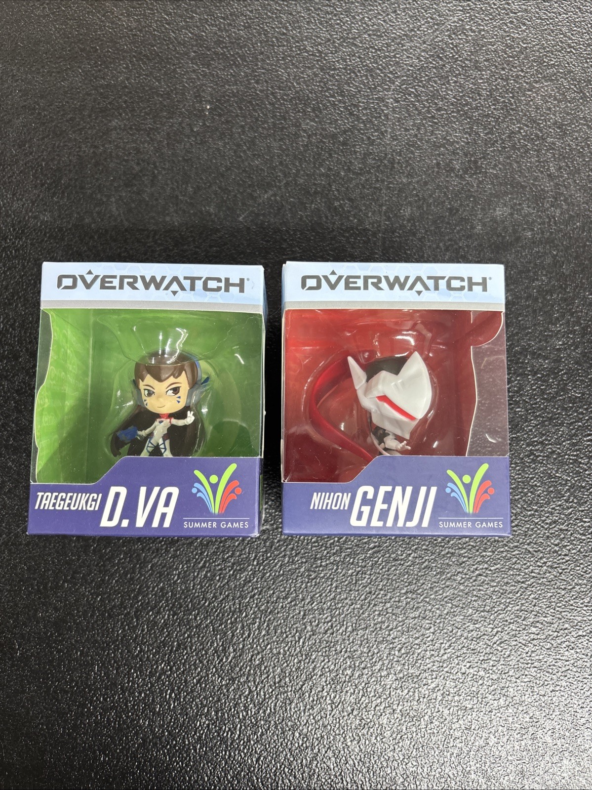 Overwatch Cute But Deadly Summer Games Taegeukgi D.Va + Nihon Genji Figures