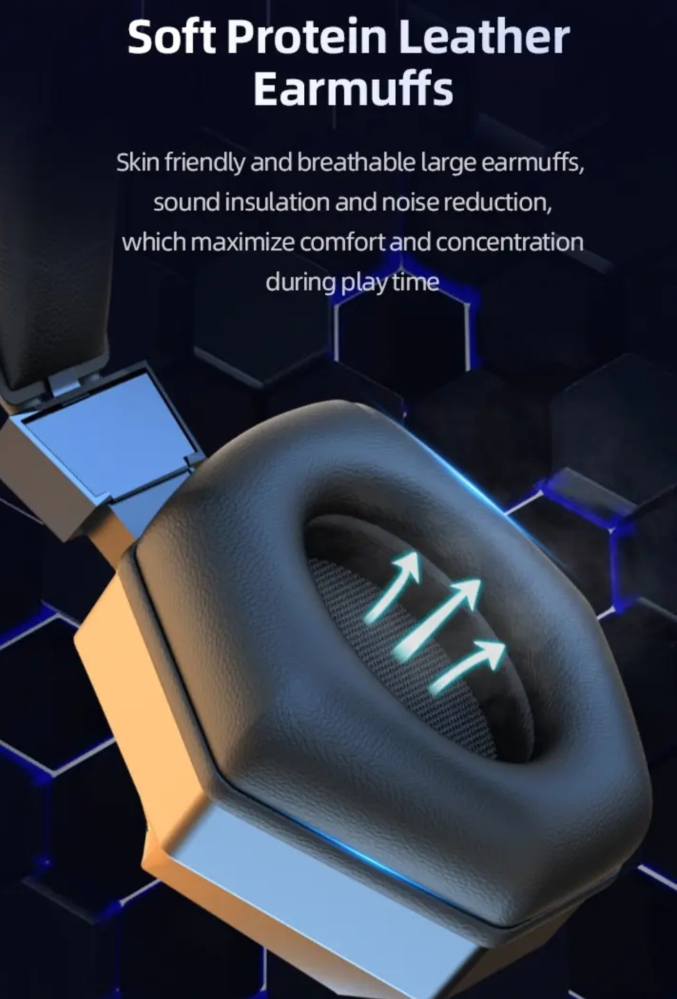 Soyto G15 3.5mm Over-Ear RGB Gaming Headset with 7.1 Surround Sound and Mic