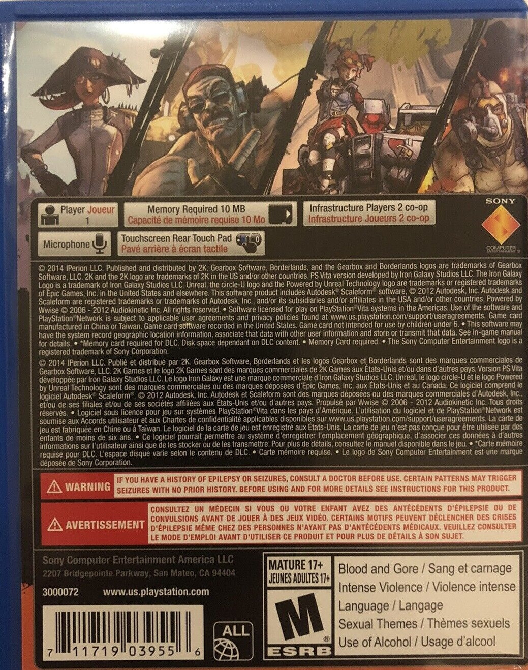 Borderlands 2 *LAUNCH EDITION* (PS Vita) New