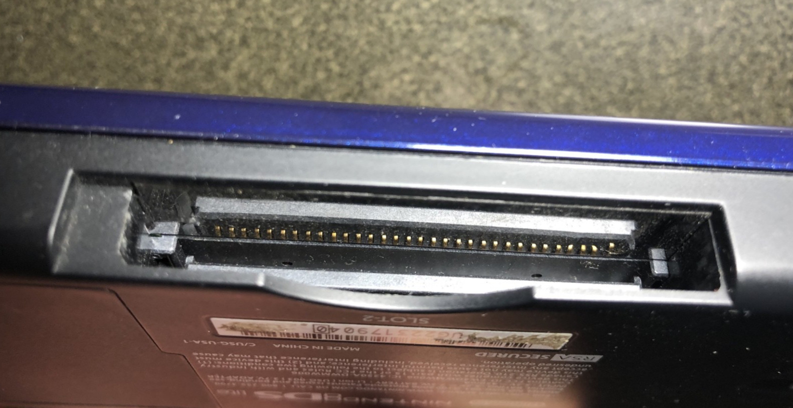 Nintendo DS Lite Blue w/ 1 game – No Charger/Stylus/GBA port Cover – Loose hinge
