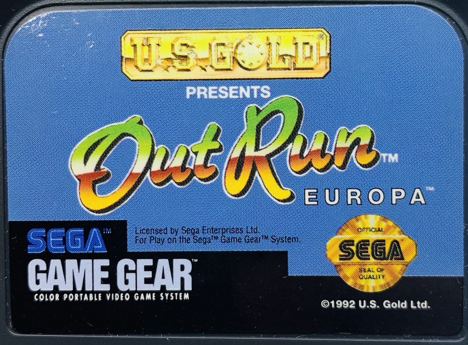 OutRun Europa Sega Game Gear, 1992 – Authentic Cart and Clamshell Case Tested