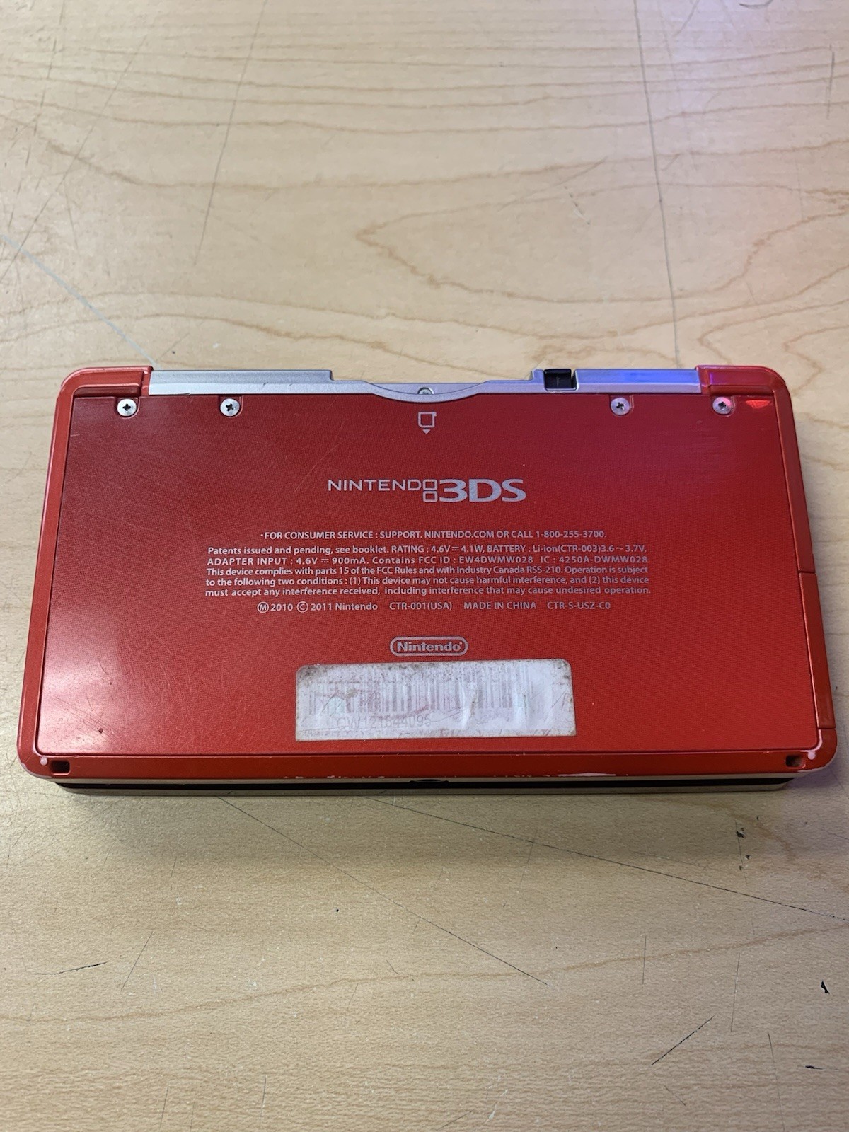 Nintendo 3DS Handheld System Red Tested Working