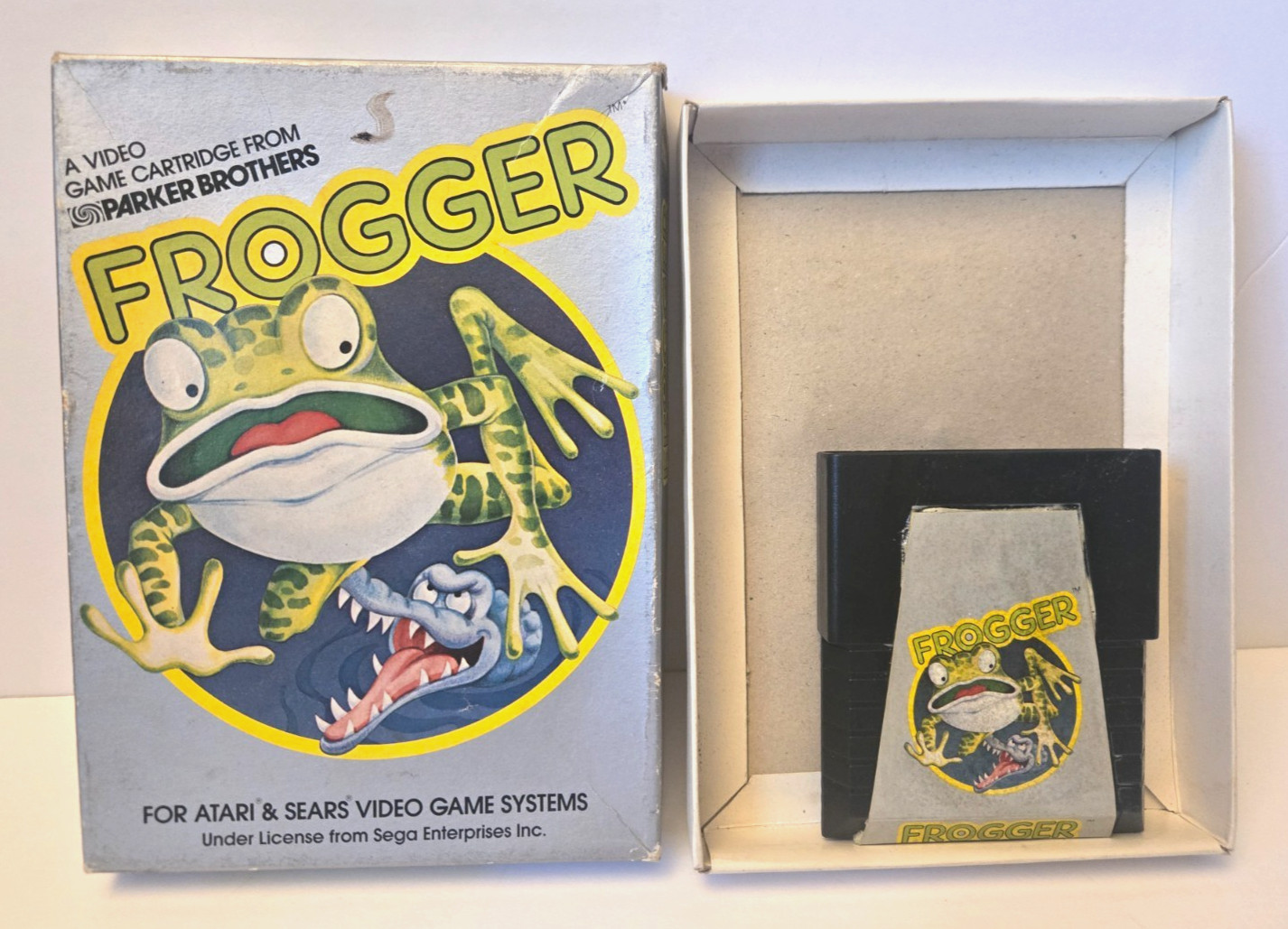FROGGER (Atari 2600, 1982) Box & Game Only!! No Manual!! TESTED & WORKS