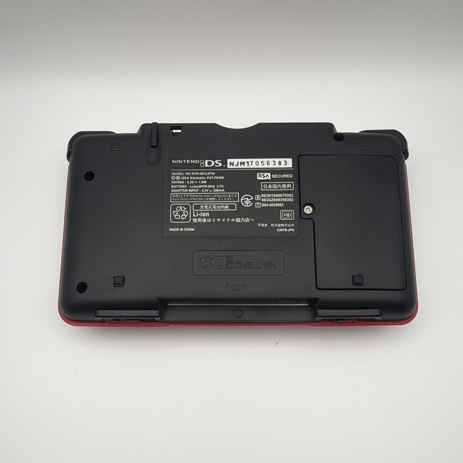 Nintendo DS Original Crimson Red Handheld Console –Tested & Working–New Shell