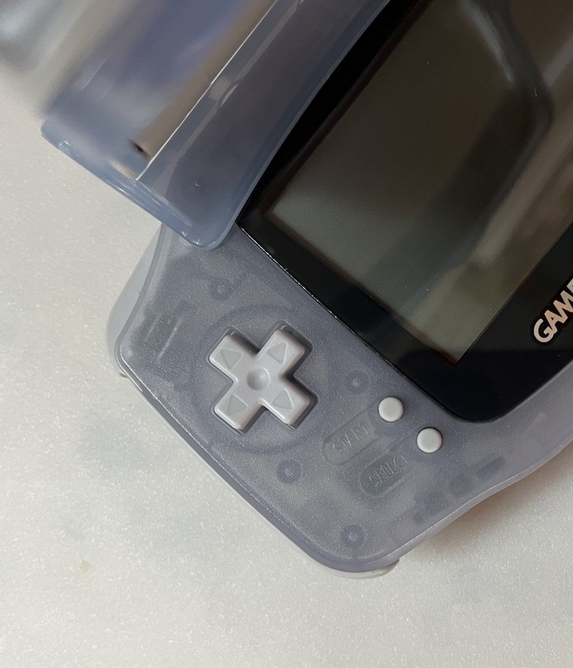 Nintendo Game Boy Advance Glacier Console AGB 001 Mad Cats Screen Mag Light