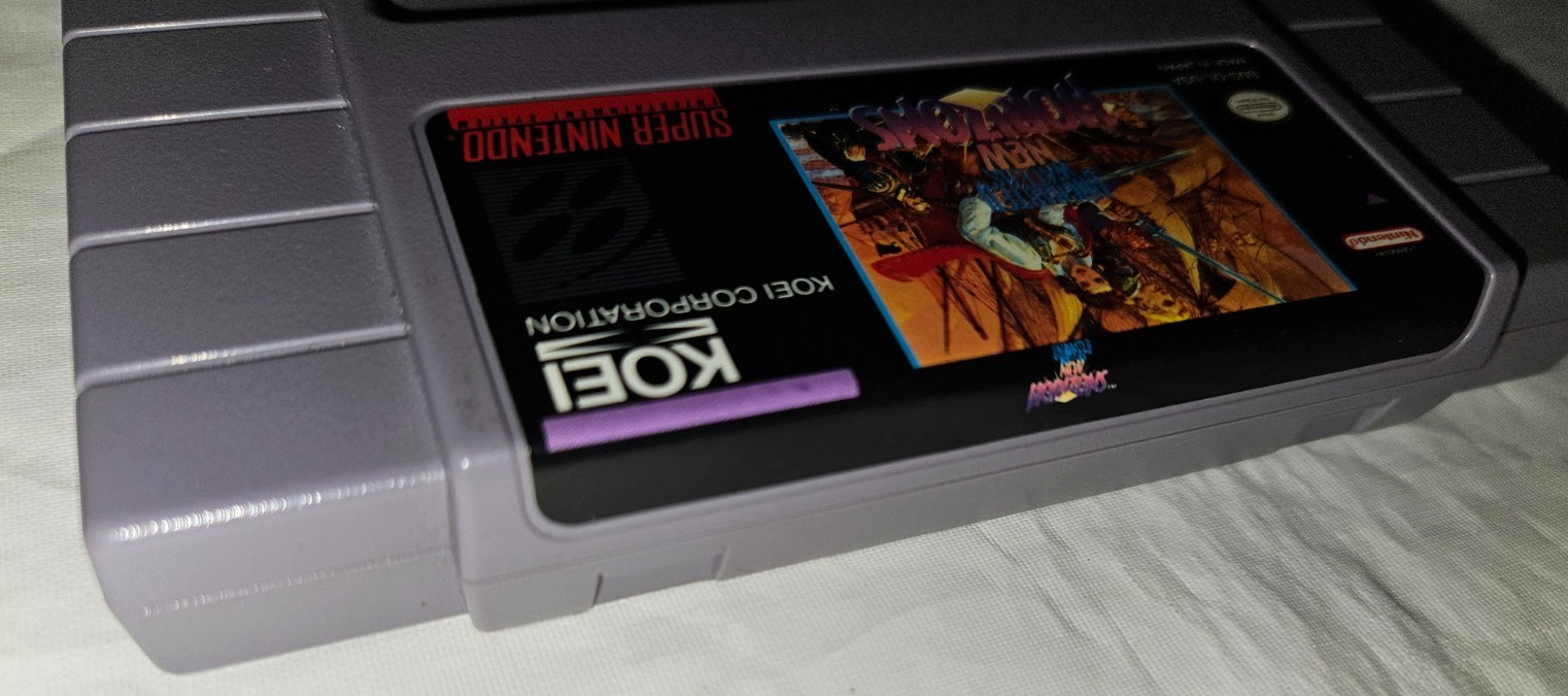 Uncharted Waters New Horizons Authentic SNES Super Nintendo New Battery 1995