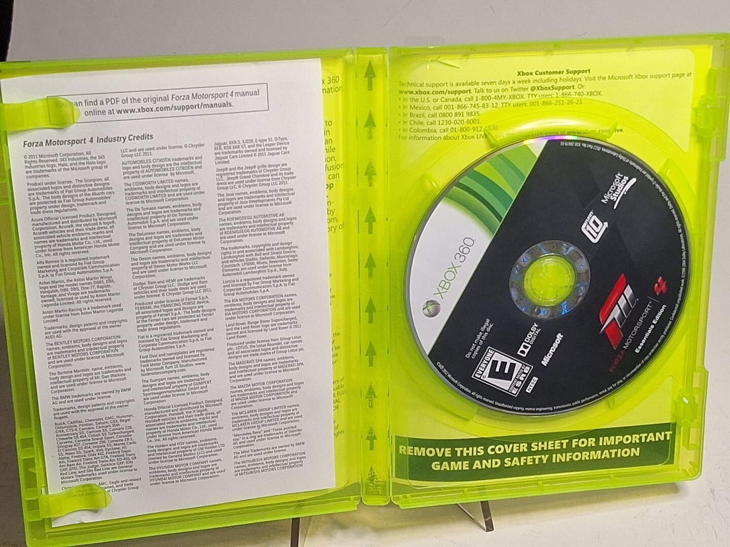 Forza Motorsport 4 Essentials Edition Xbox 360- Microsoft – Disc, Case & Insert