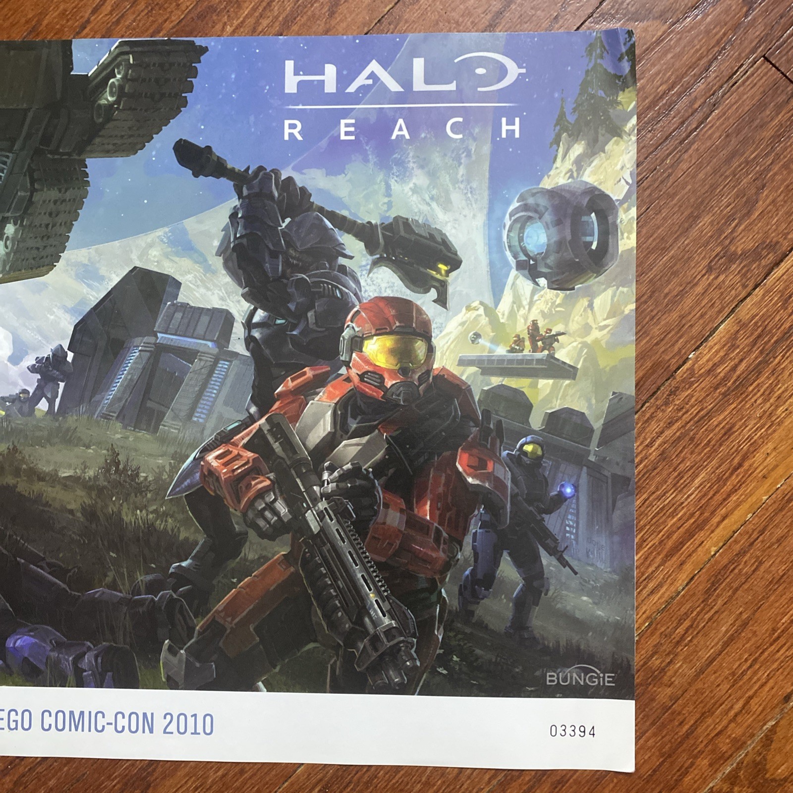 Halo Reach Promo Poster SDCC 2010 11″X17″ Ultra RARE – HTF Numbered